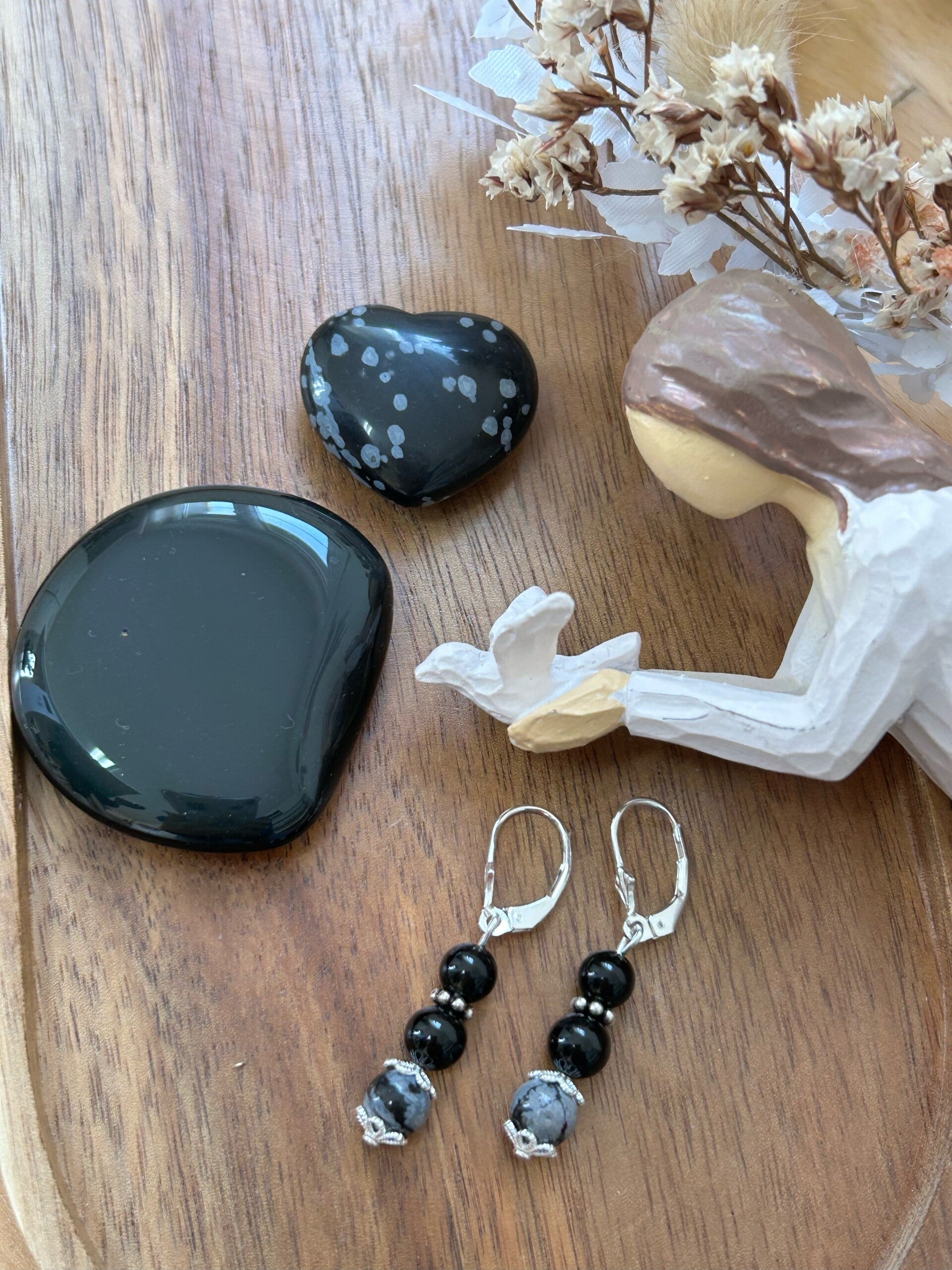 Ohrringe - Obsidian (O367)