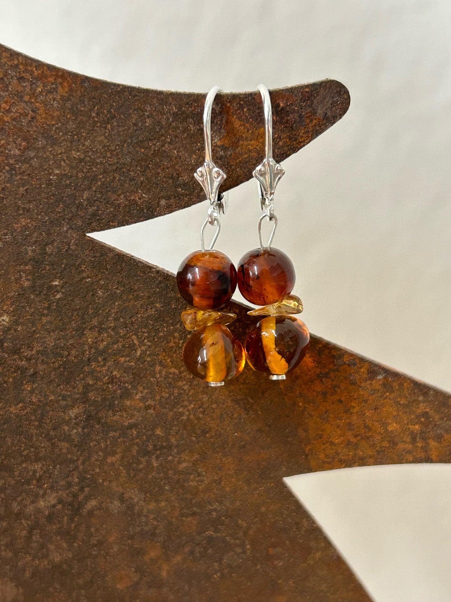 Ohrringe - Bernstein mix (O336)