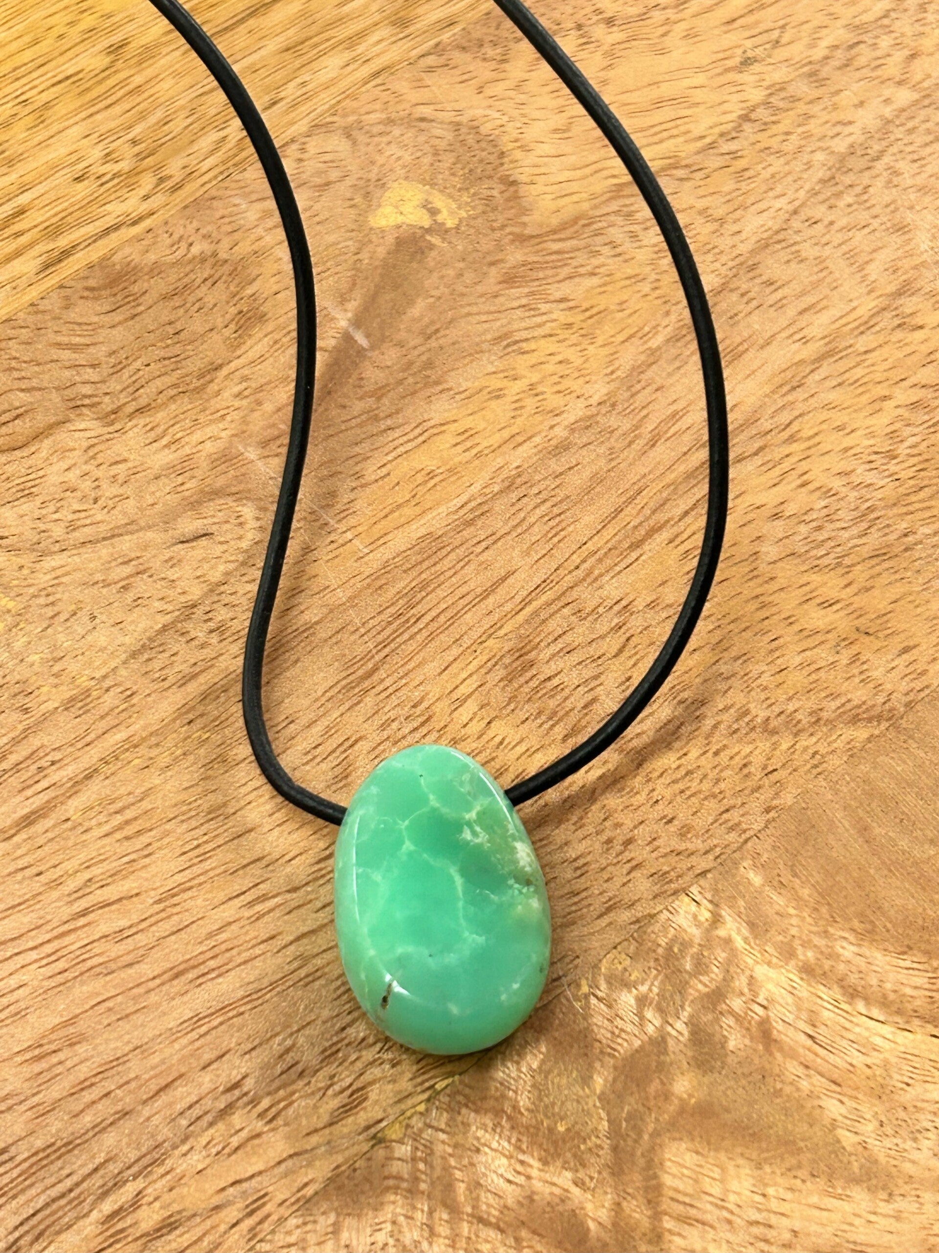 Halskette - Chrysopras-gebohrt (H235)