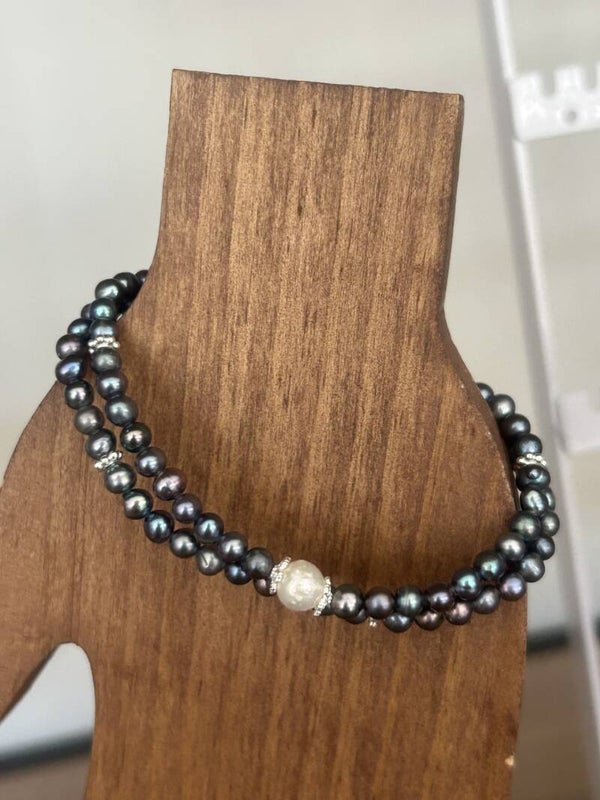 Armband (2-fach) - Süsswasserperle (A836)