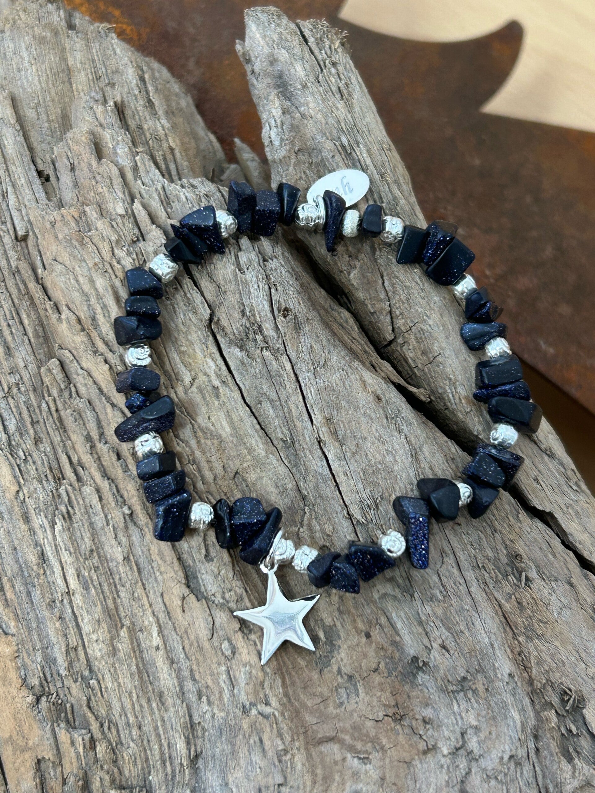 Armband - Goldfluss blau (A393)