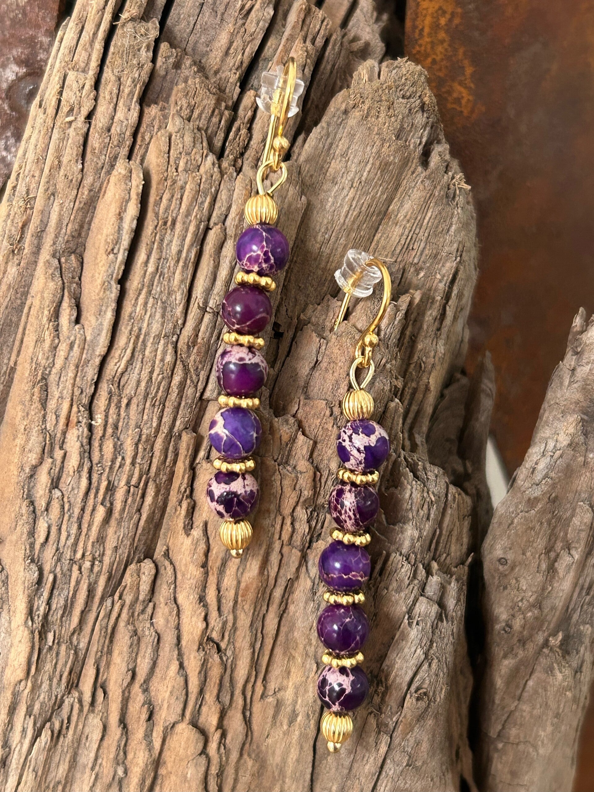 Ohrringe - Lila impression (O348)