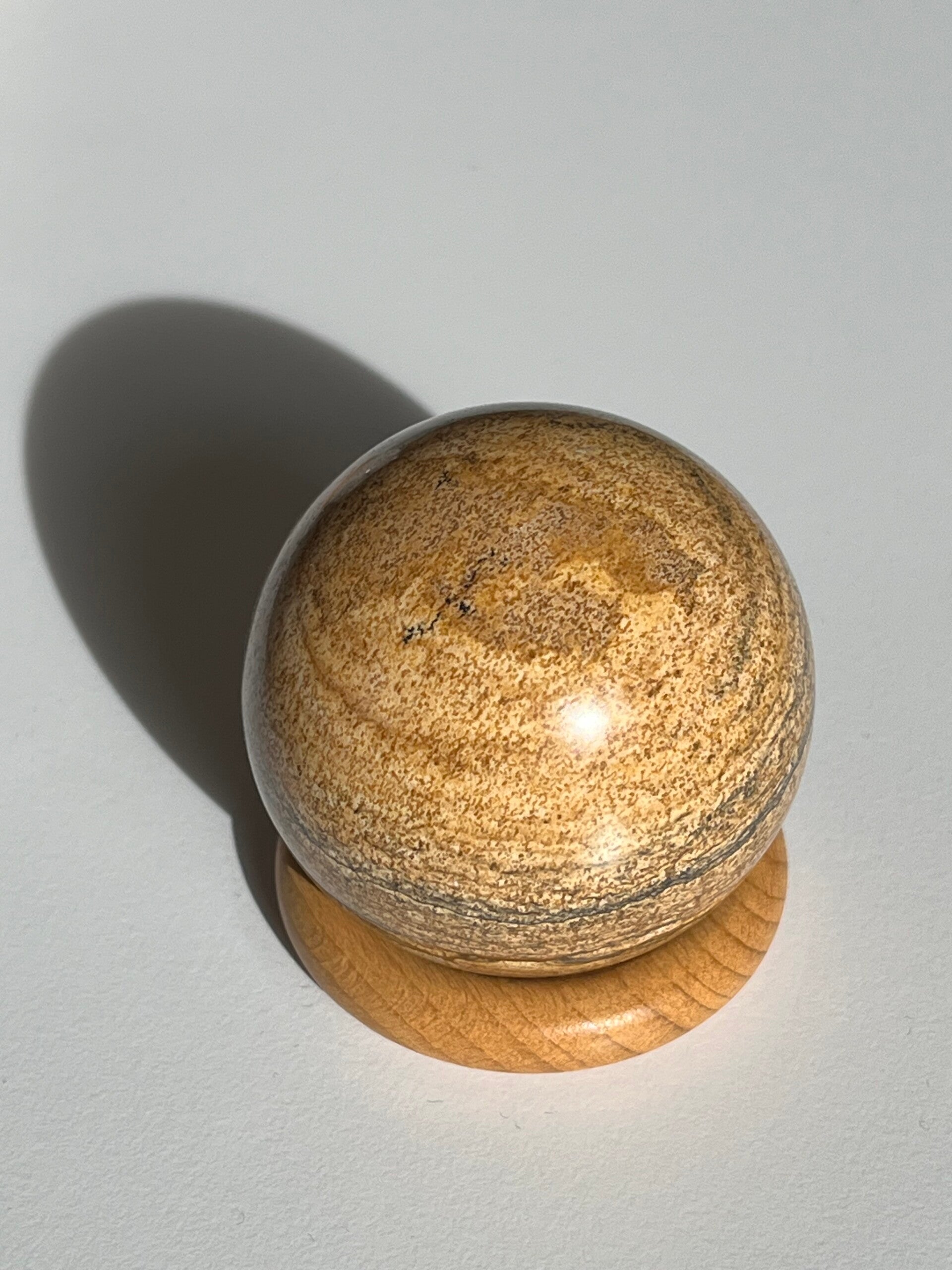 Stein-Kugel - Landschaftsjaspis (D033)