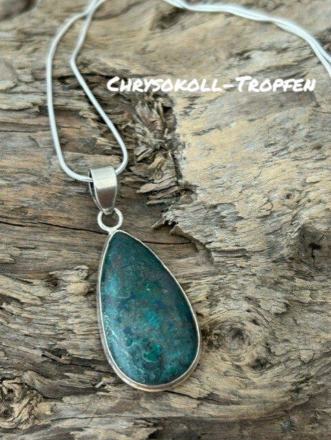 Halskette - verschiedene Stein-Anhänger (H345)