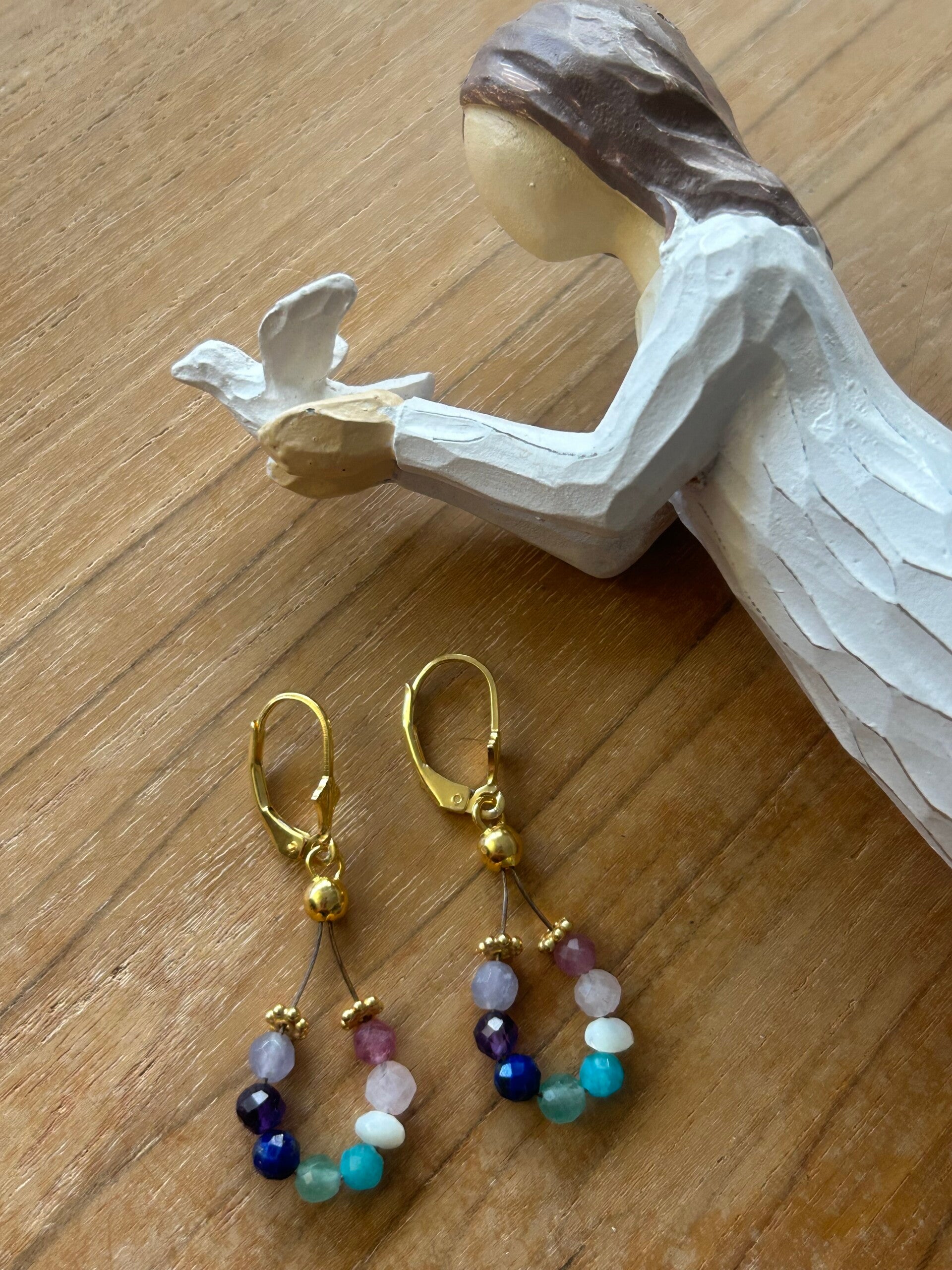 Ohrringe - die Farbenfrohen - Silber 925 vergoldet (O273)