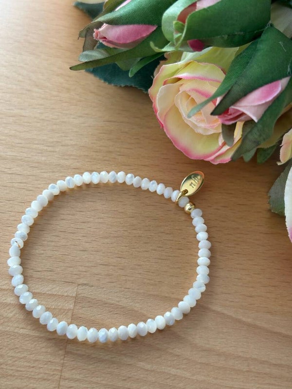Armband - Perlmutt weiss (A402)