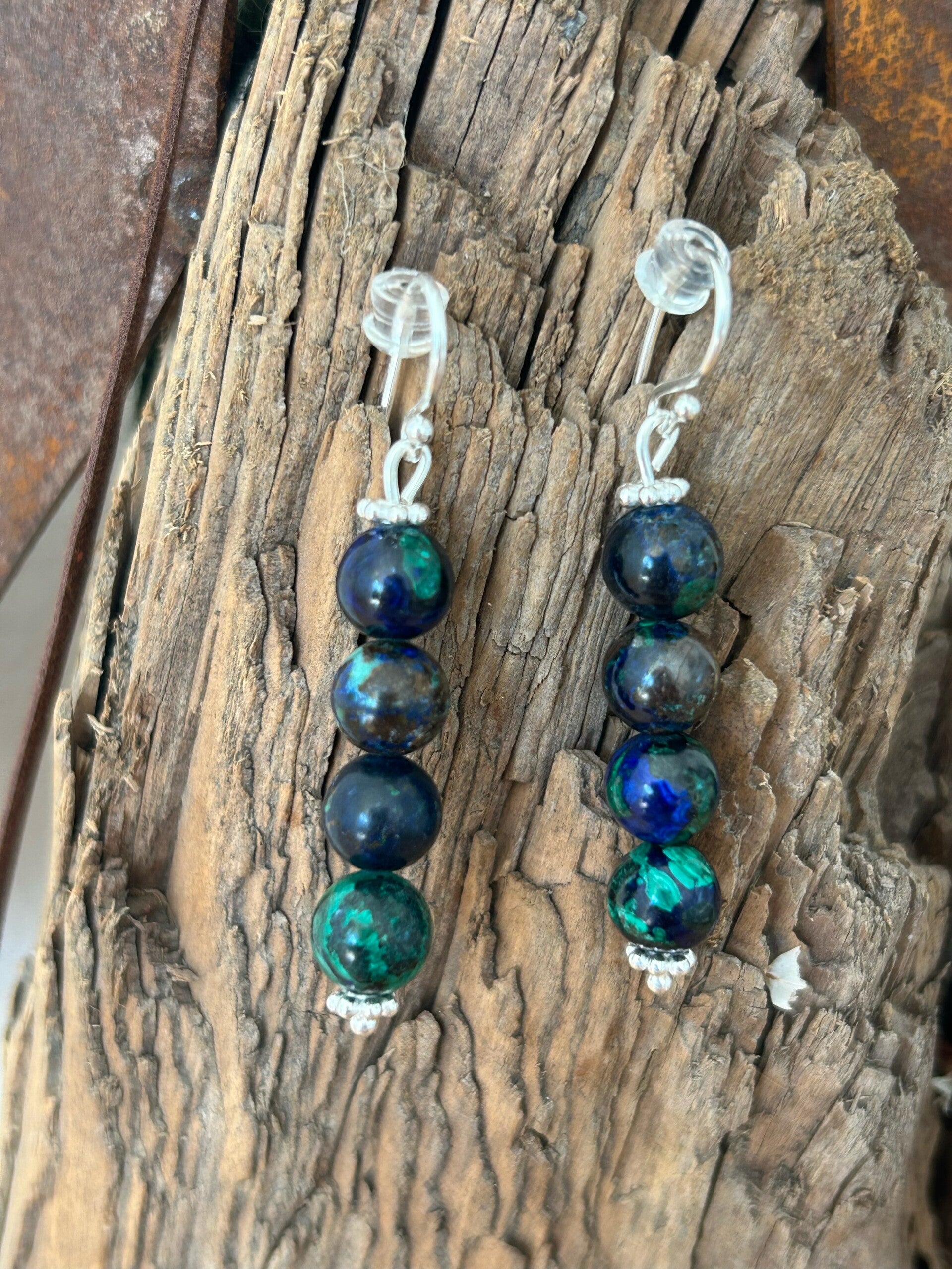 Ohrringe - Azurit-Malachit (O397)