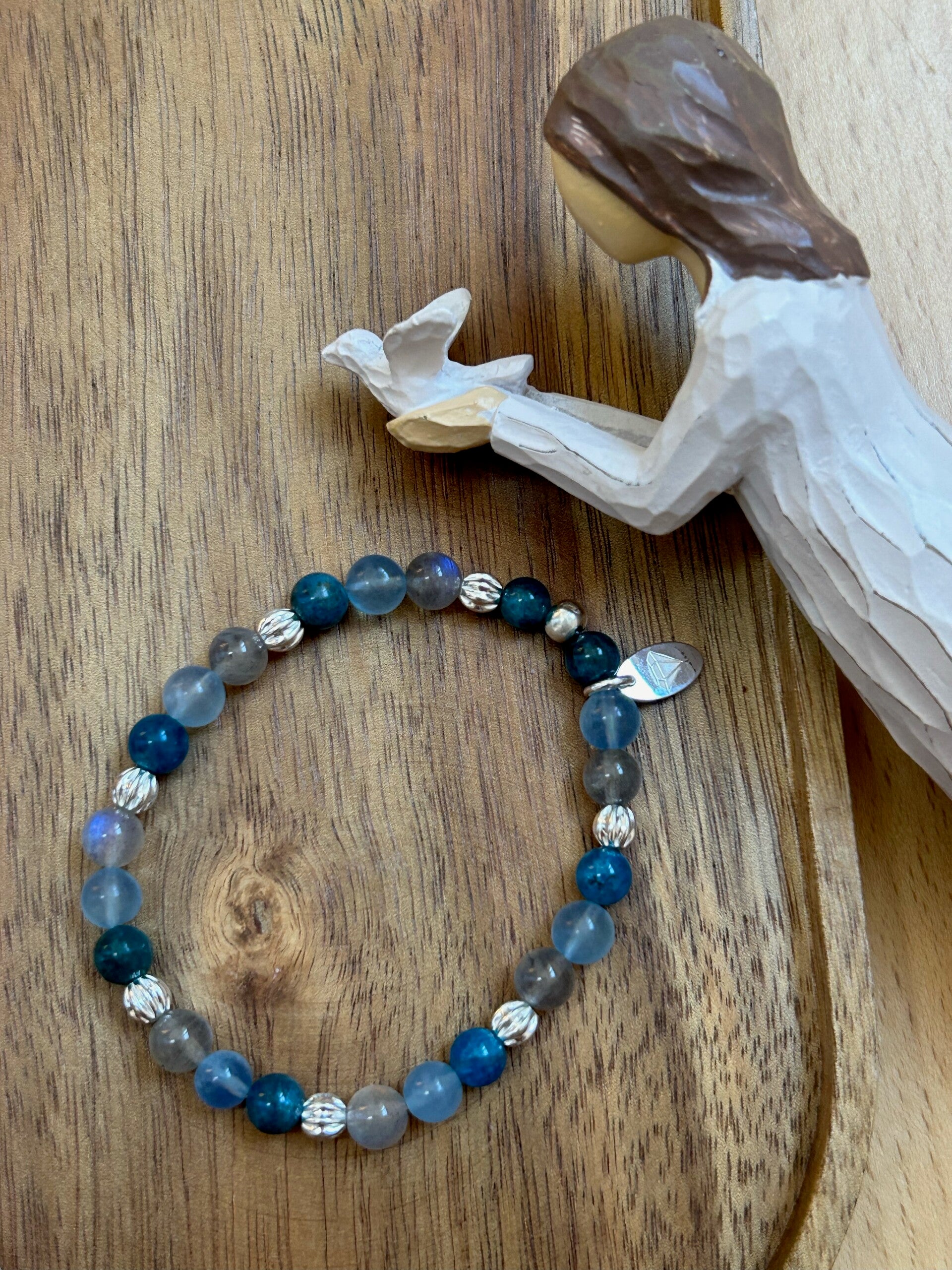 Armband - Apatit blau / Aquamarin / Labradorit (A503)