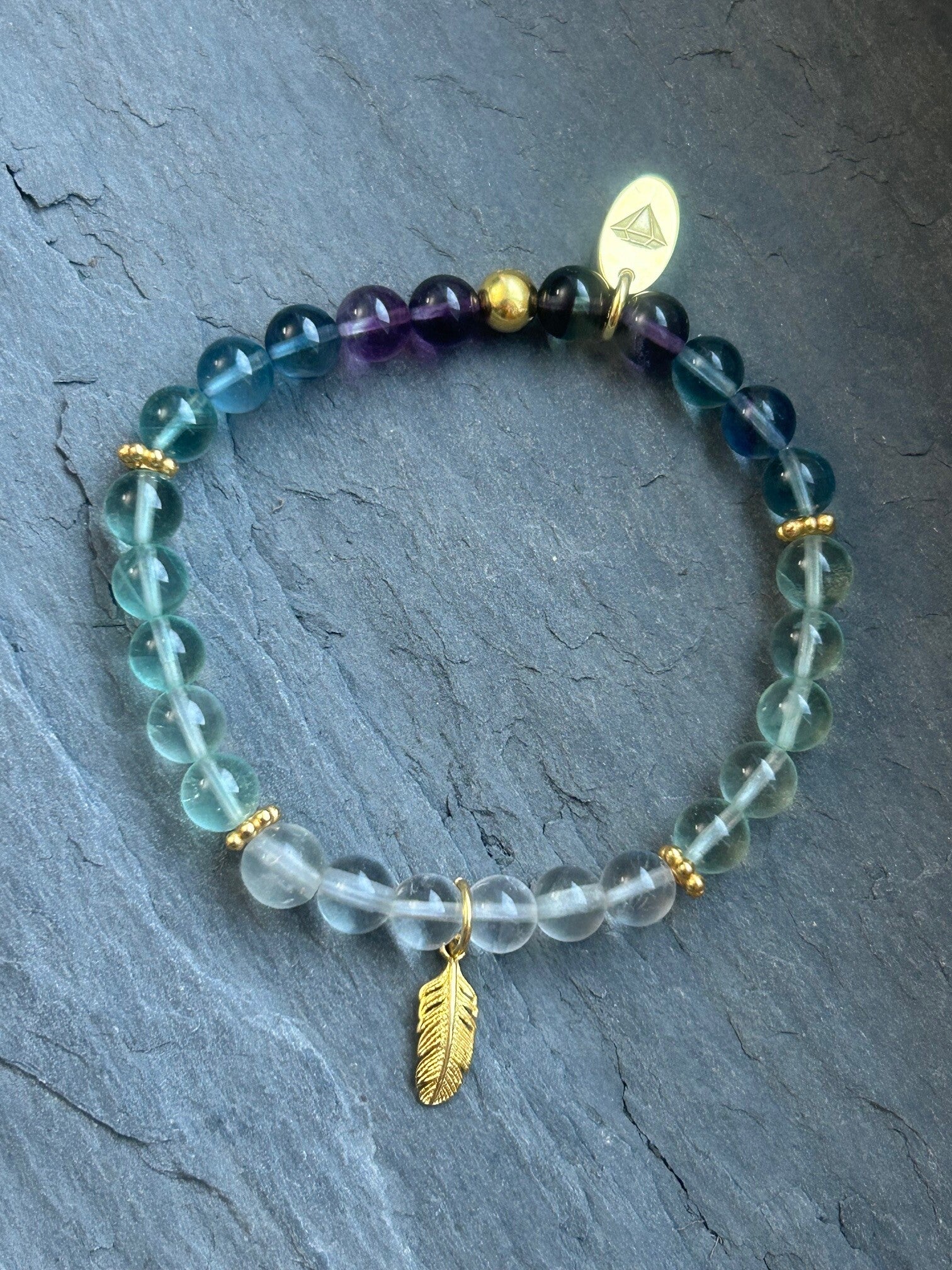 Armband - Regenbogen-Fluorit (A725)