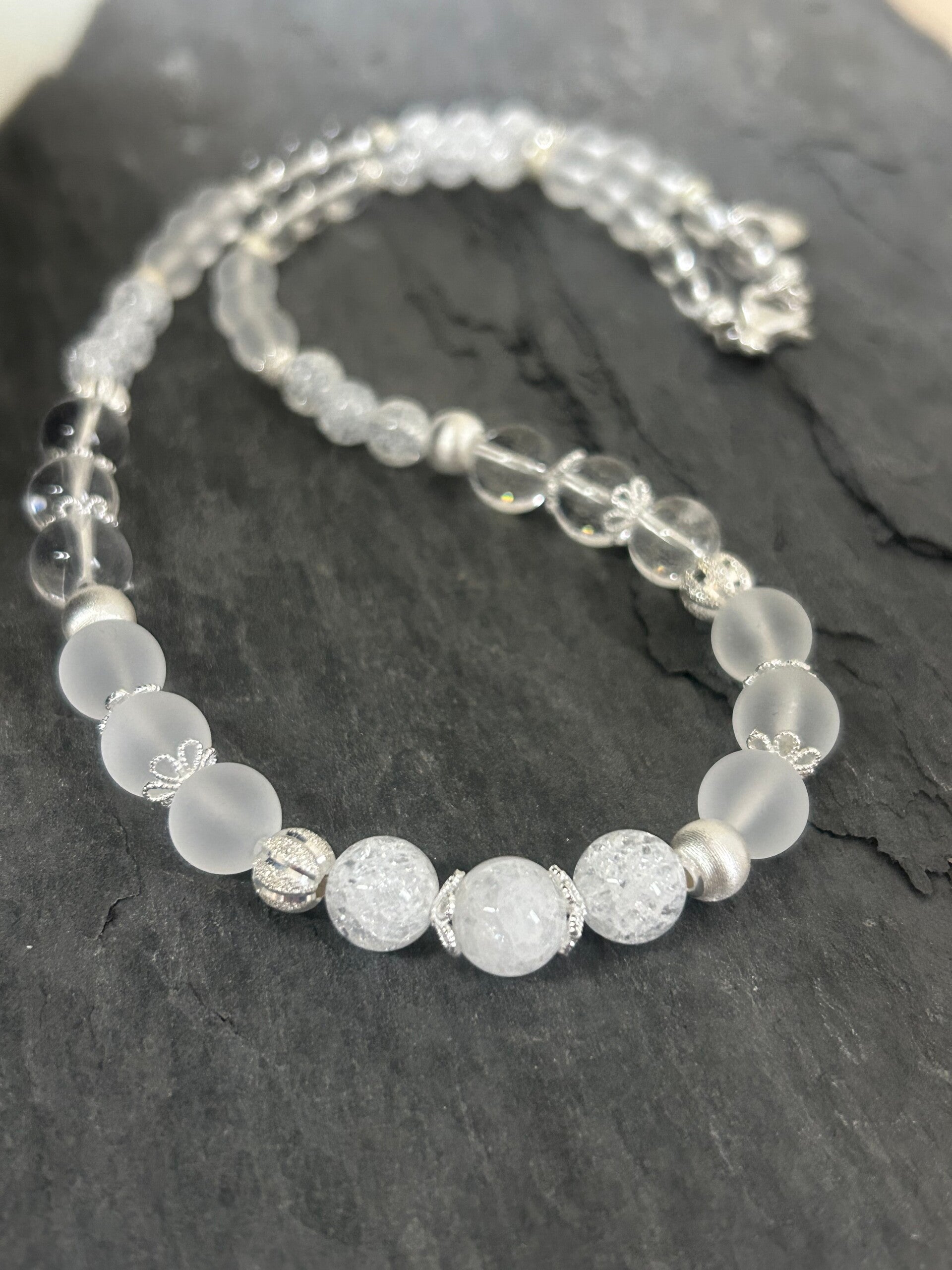 Halskette - die Kraft des Bergkristall (H450)