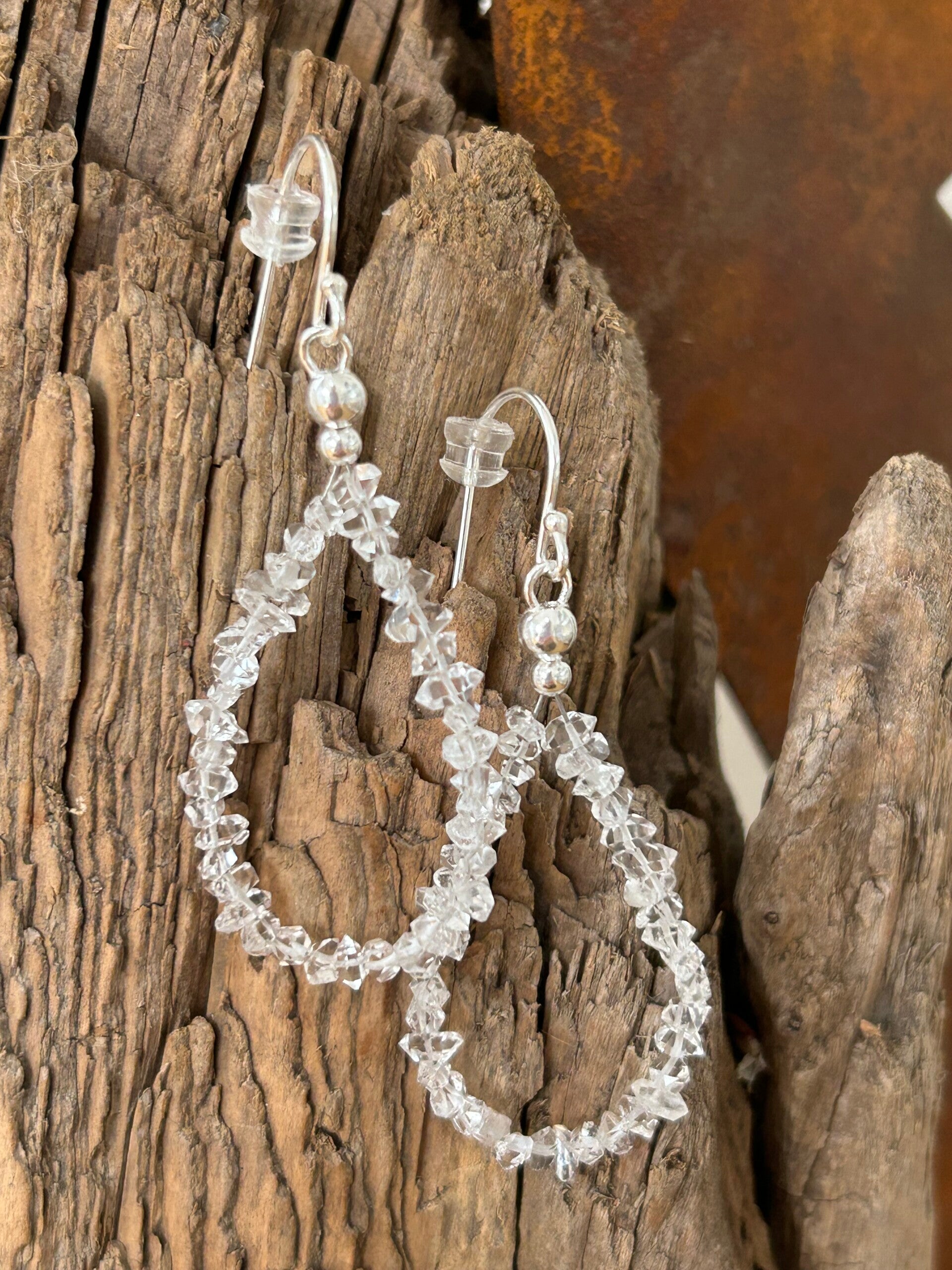 Ohrringe - Herkimer Diamant USA AAA-Qualität (O443)