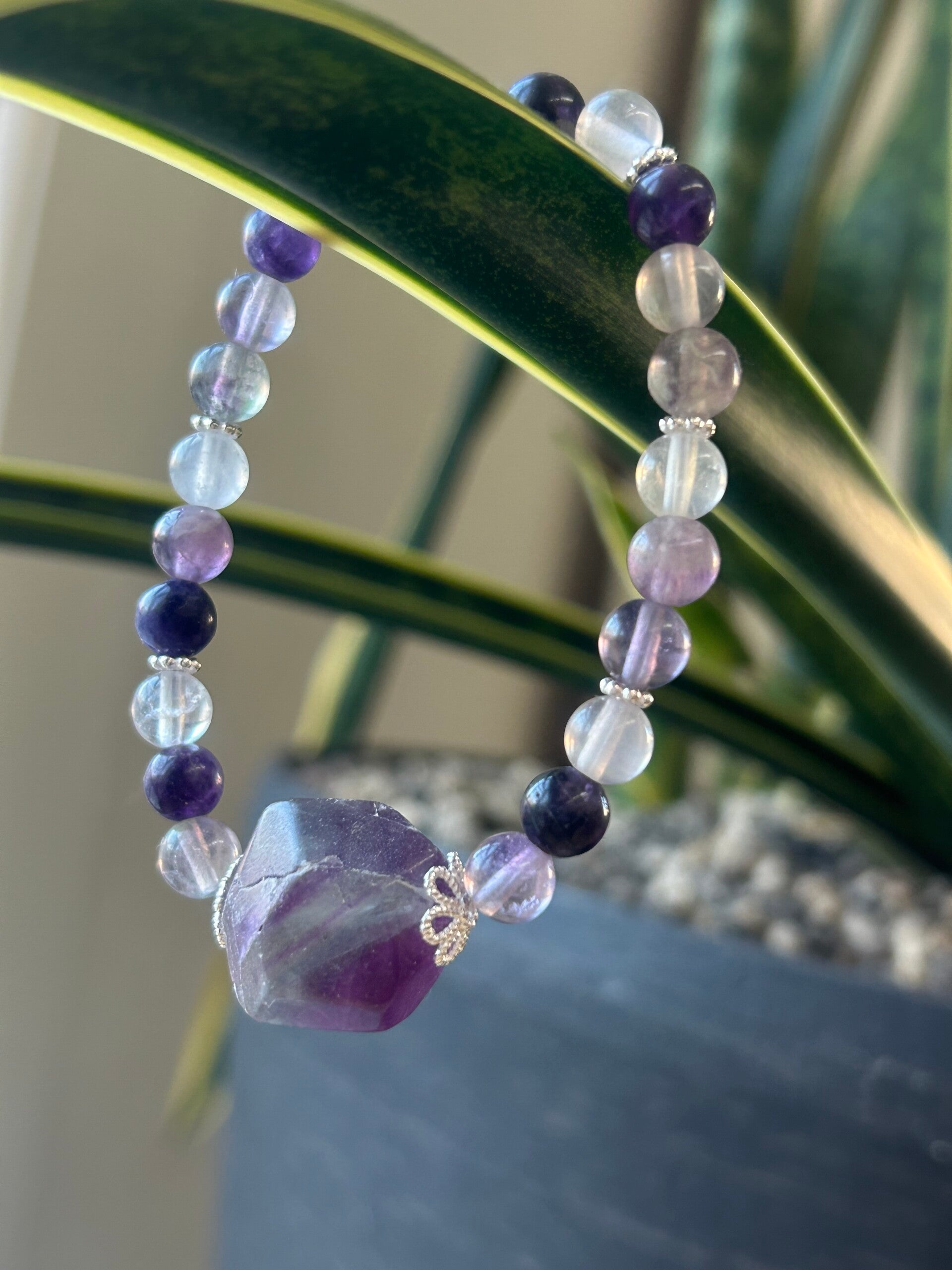 Armband - Fluorit violett (A641)