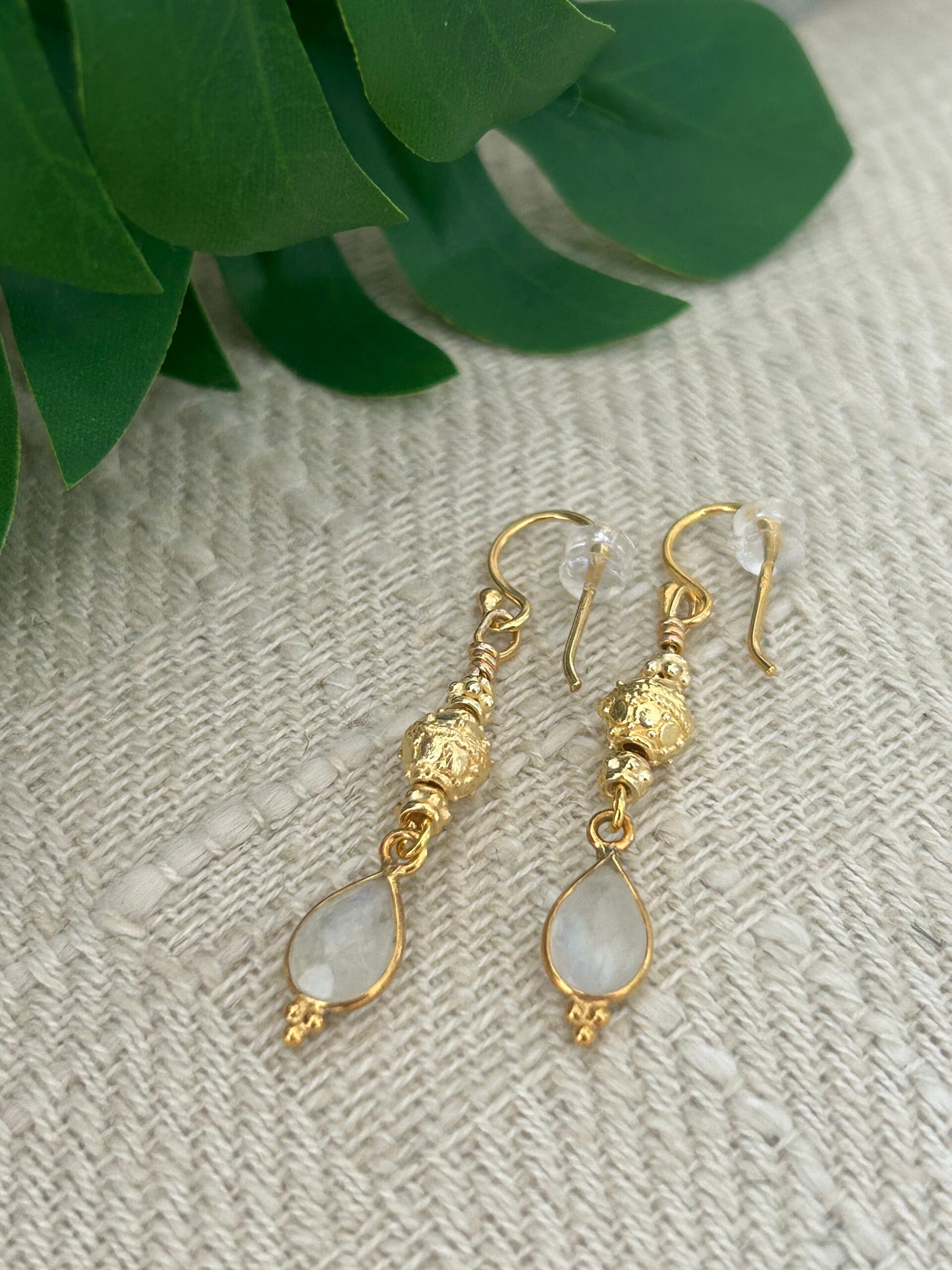 Ohrringe - Mondstein-Regenbogen (O511)