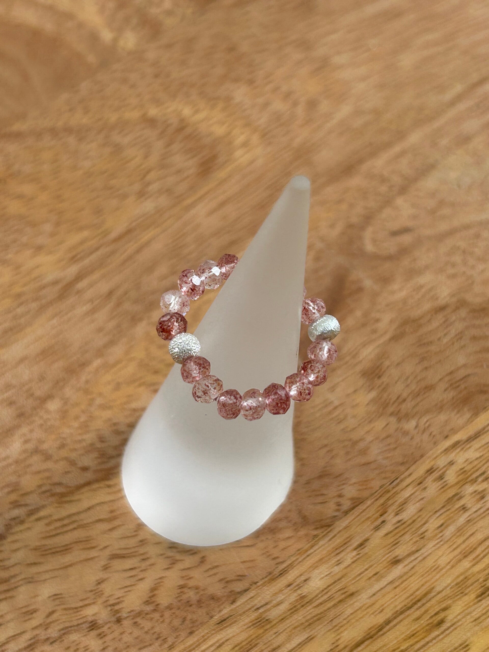 Fingerring - Erdbeerquarz Tansania (R065)
