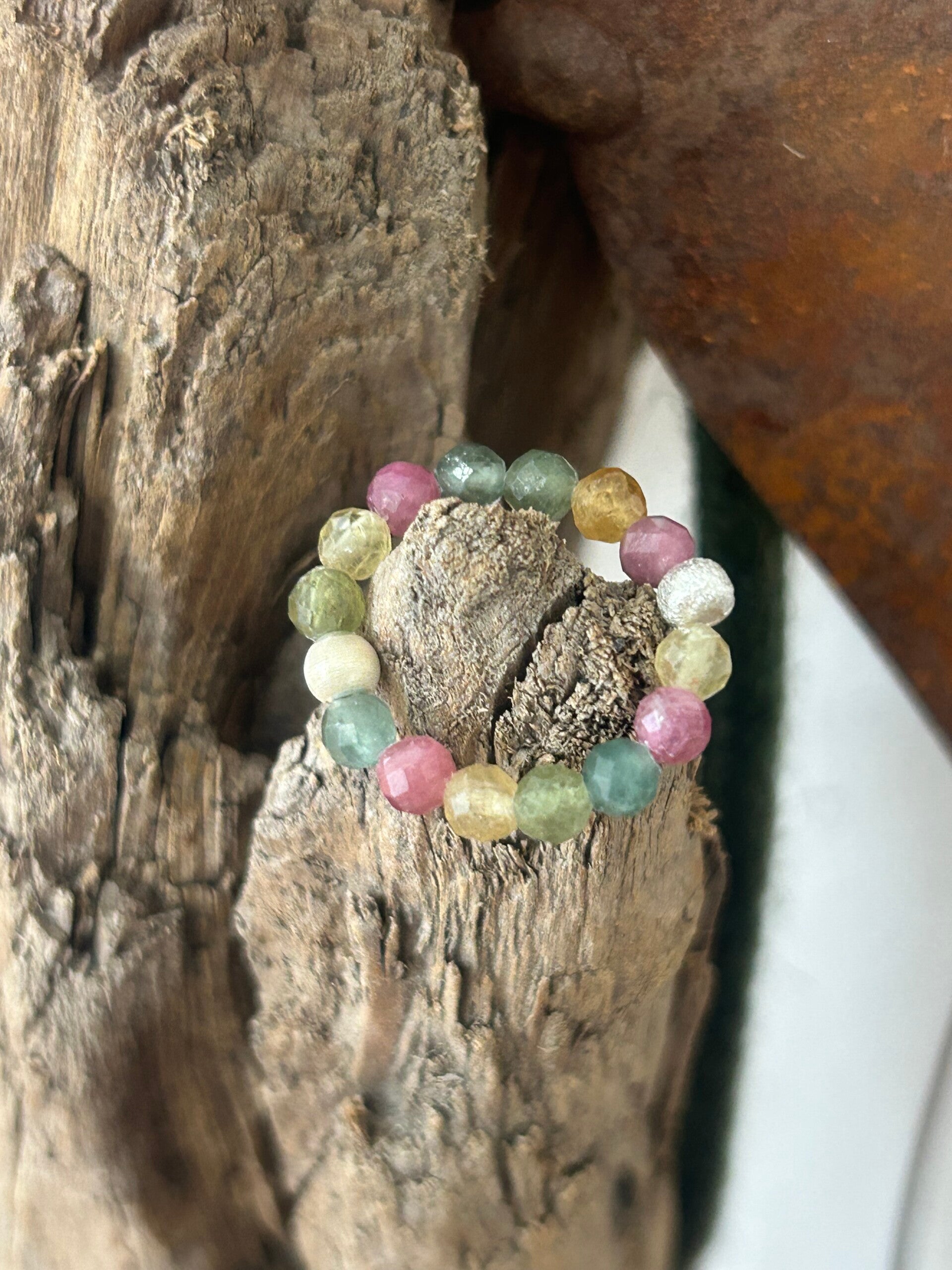 Fingerring - Turmalin bunt (R073)