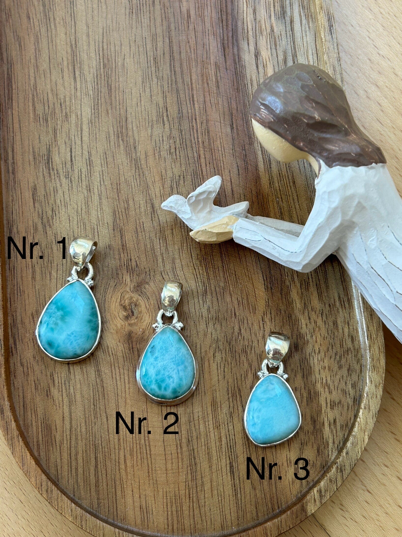 Anhänger - Larimar Dominikanische Republik AA-Qualität (H373)