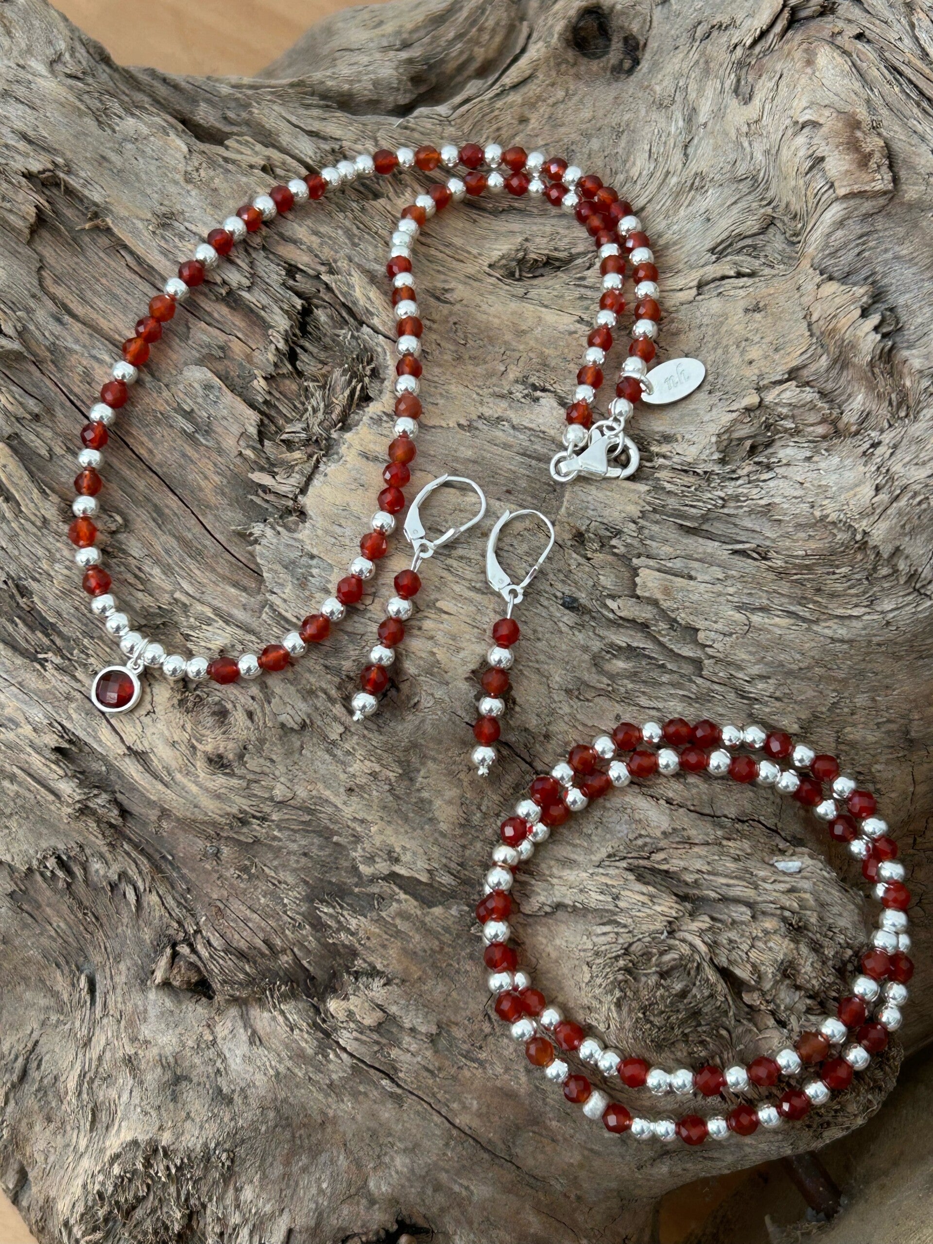 Heilstein-Schmuck - Set - Karneol (S350)