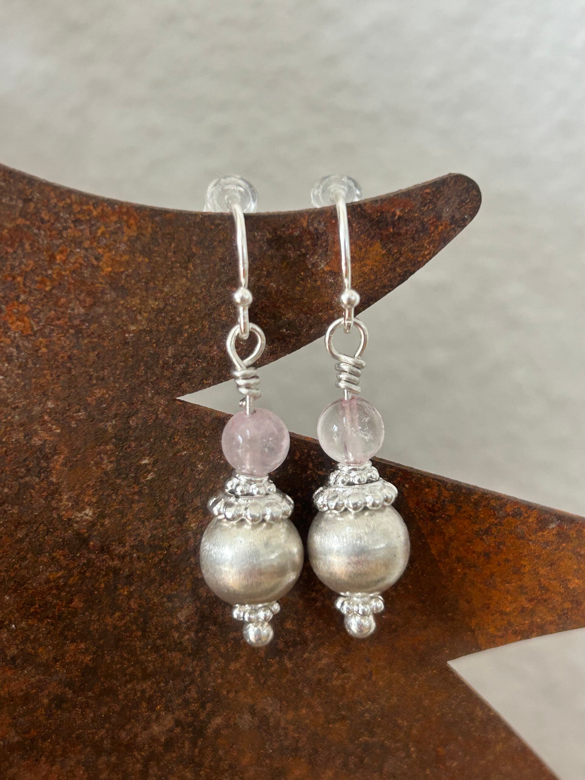 Ohrringe - Rosenquarz (O509)