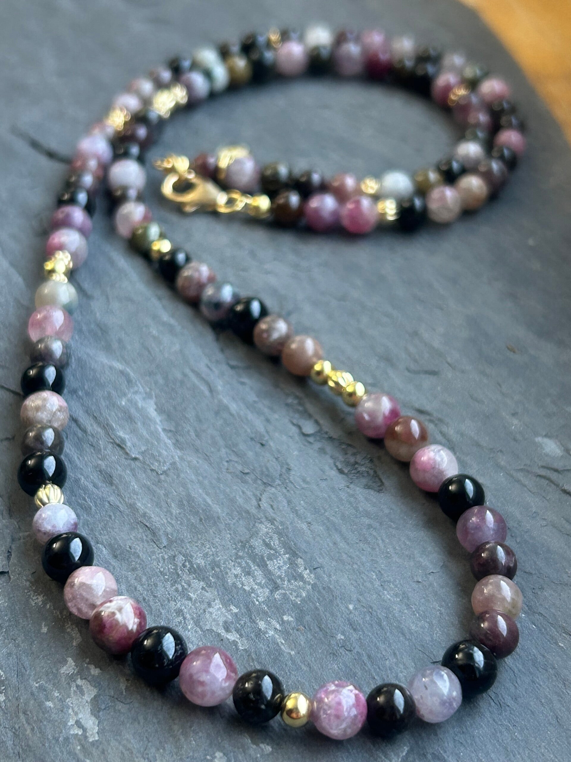 Halskette - Turmalin bunt (H569)