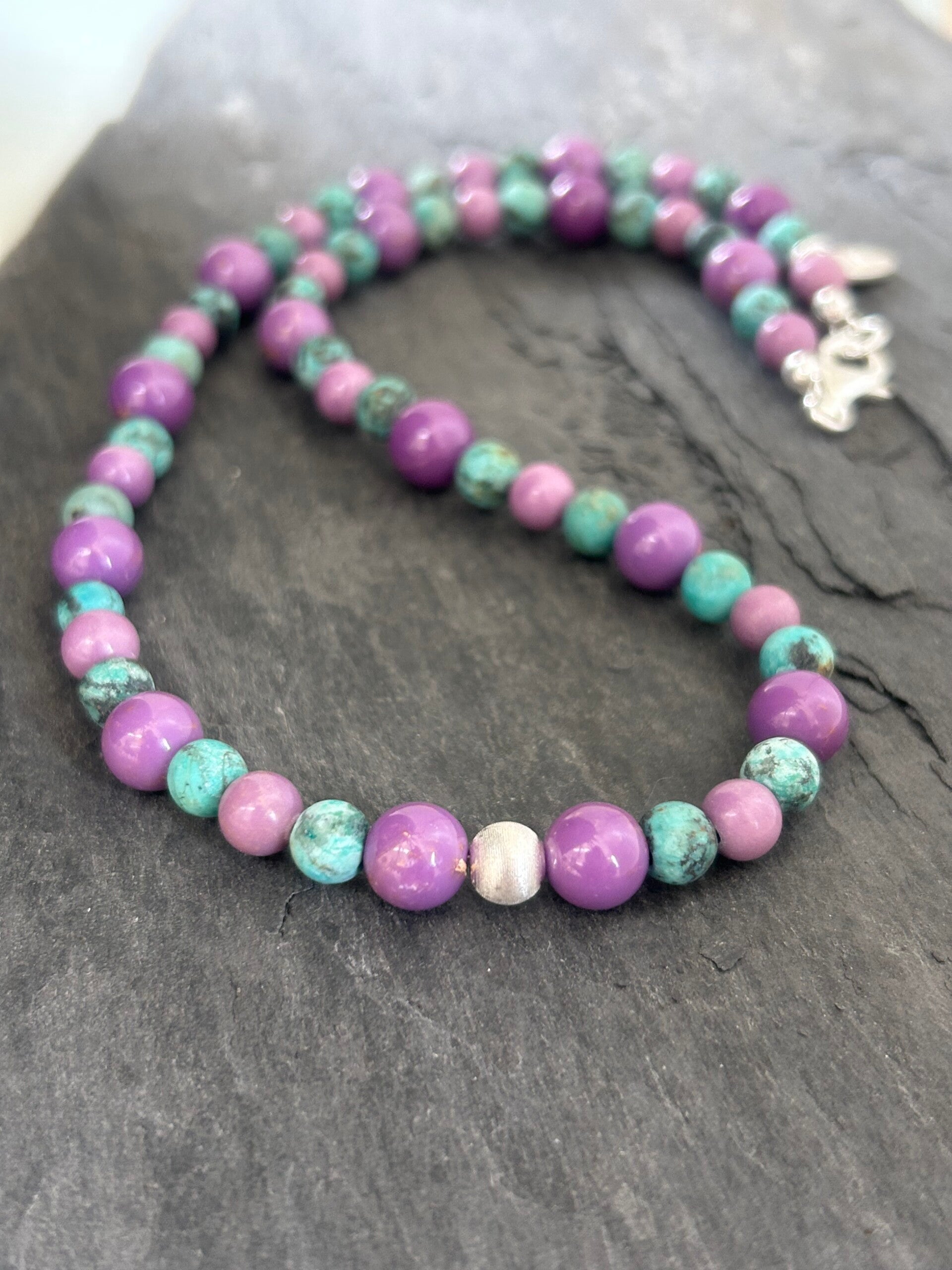 Halskette - Phosphosiderit & Türkis Afrika (H498)