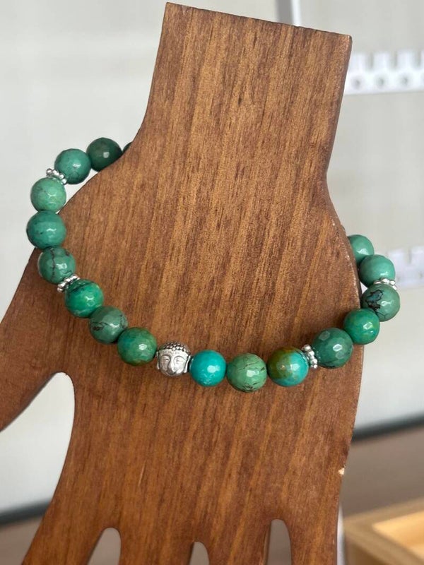 Armband - Türkis mit Buddha (A867)