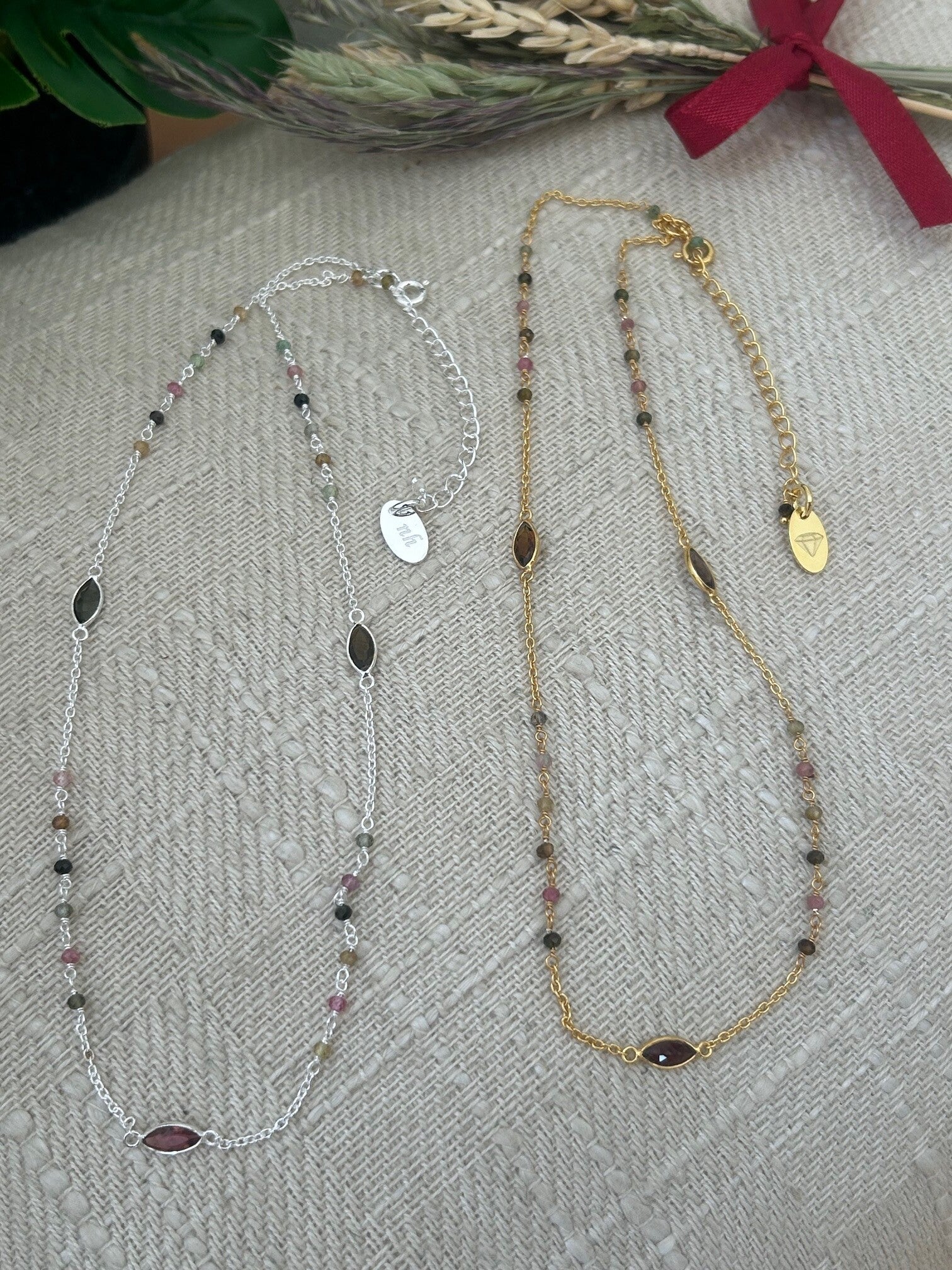 Halskette - Turmalin bunt (H515)