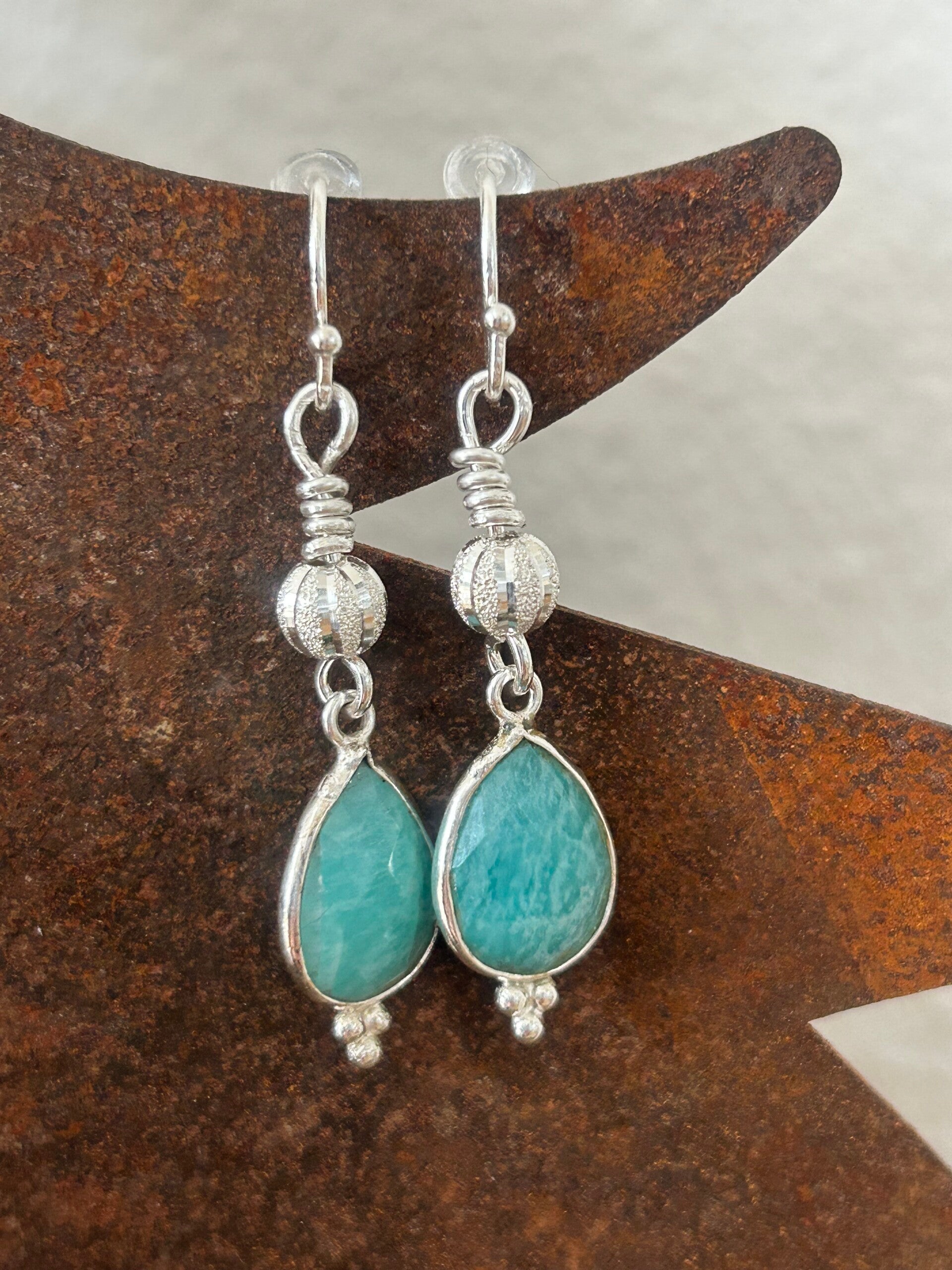 Ohrringe - Amazonit (O513)