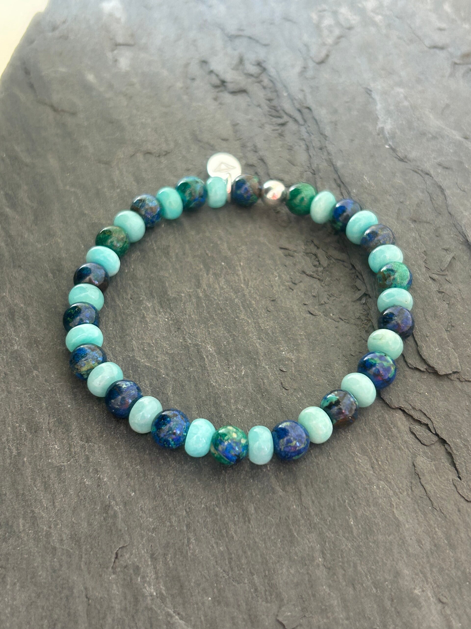 Armband - Amazonit & Azurit-Malachit (A670)