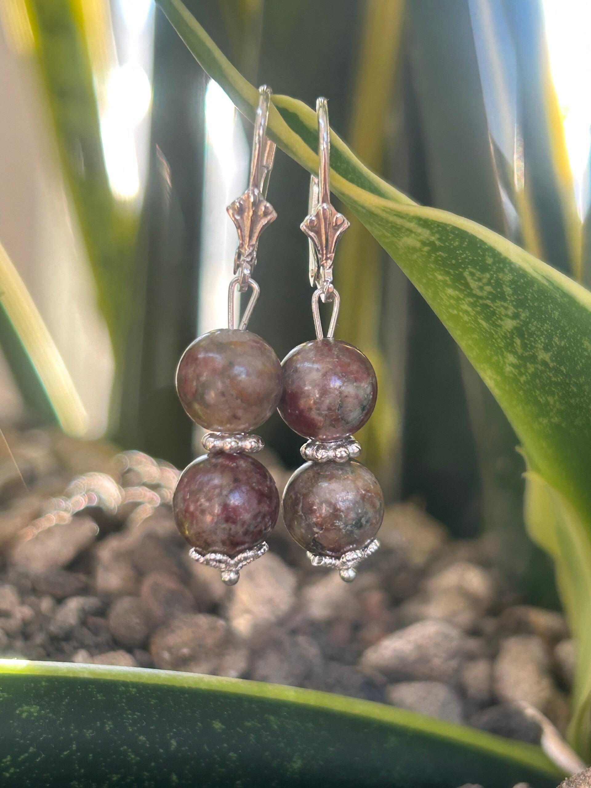 Ohrringe - Rosegg Granit (Schweiz) (O494)