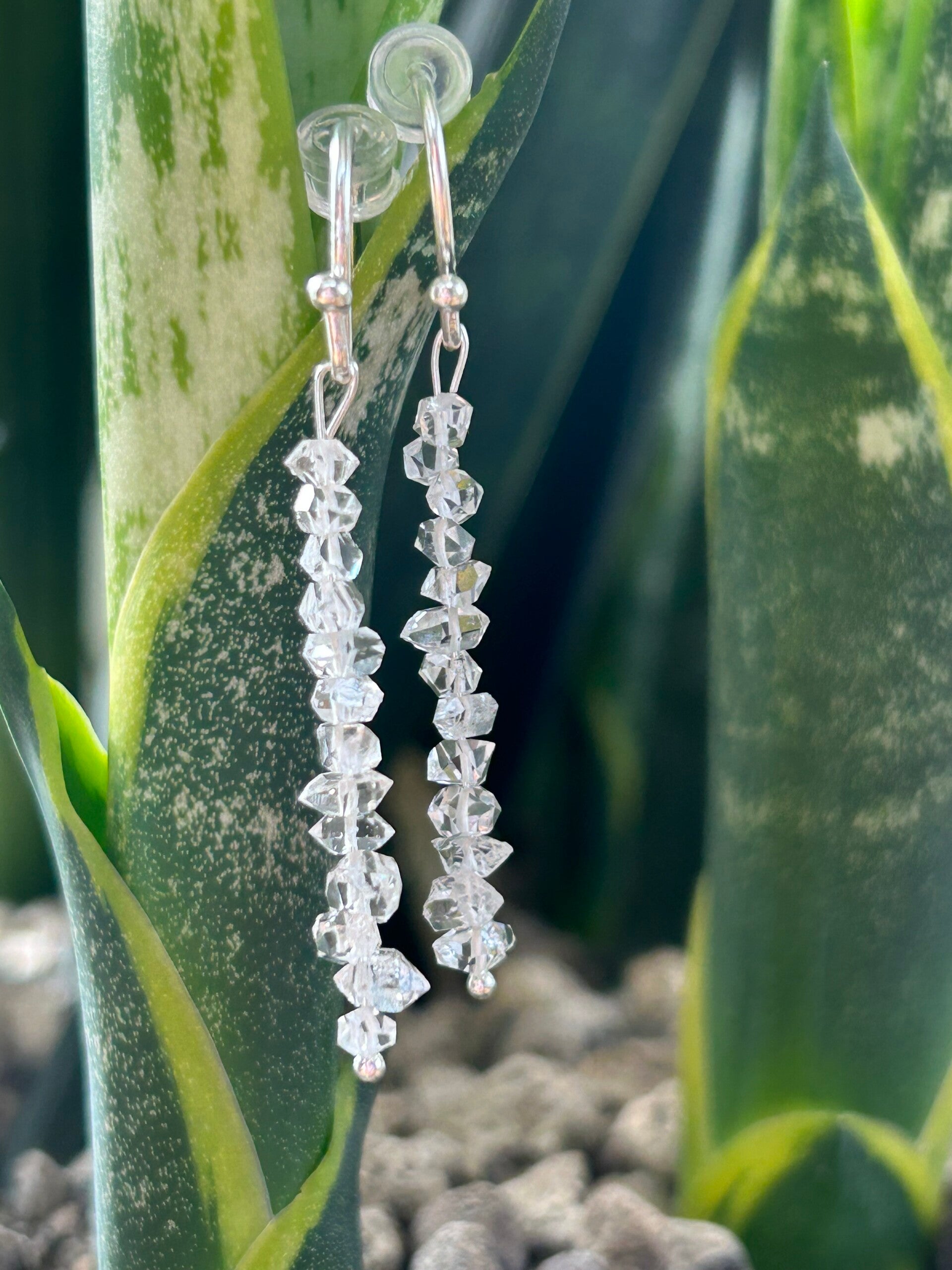 Ohrringe - Herkimer Diamant USA AAA-Qualität (O442)