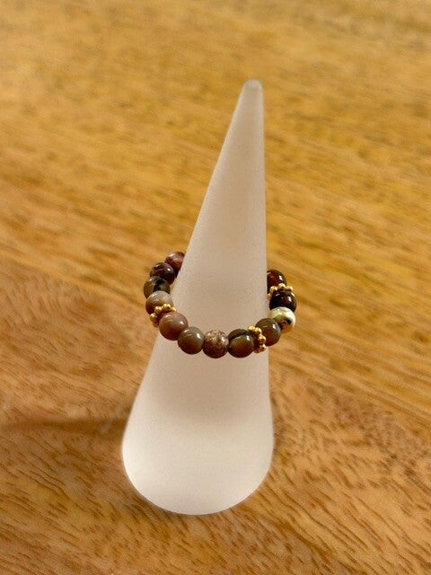 Fingerring - versteinertes Holz (R012)