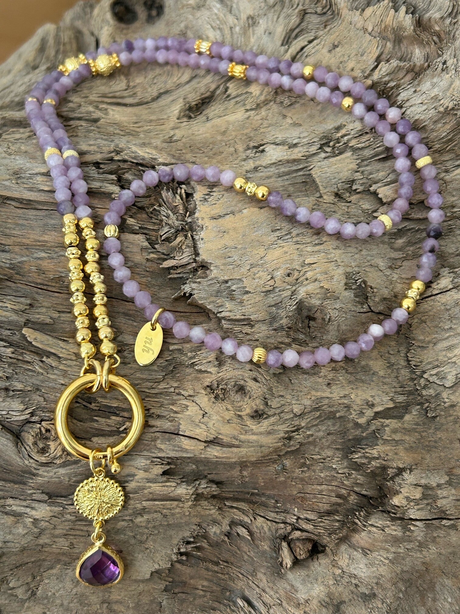 Halskette - Lepidolith (H390)