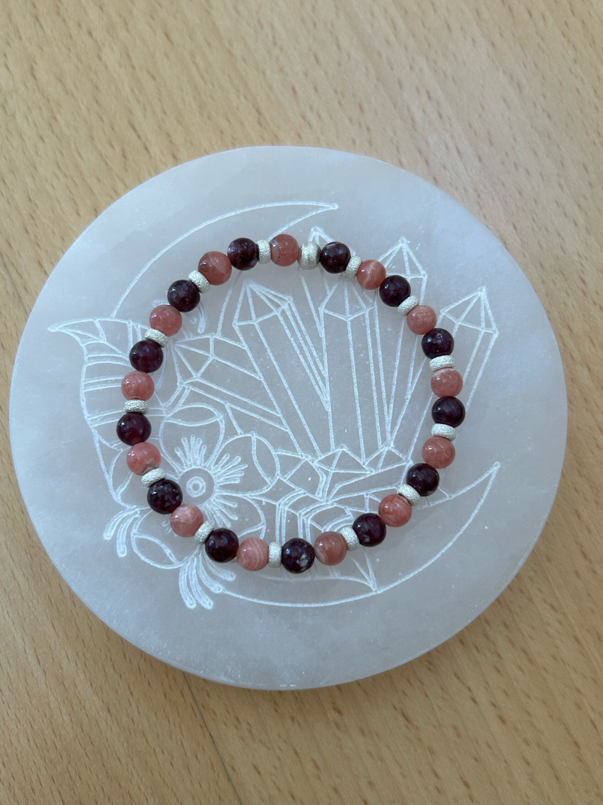 Armband - Lepidolith / Rhodochrosit (A467)