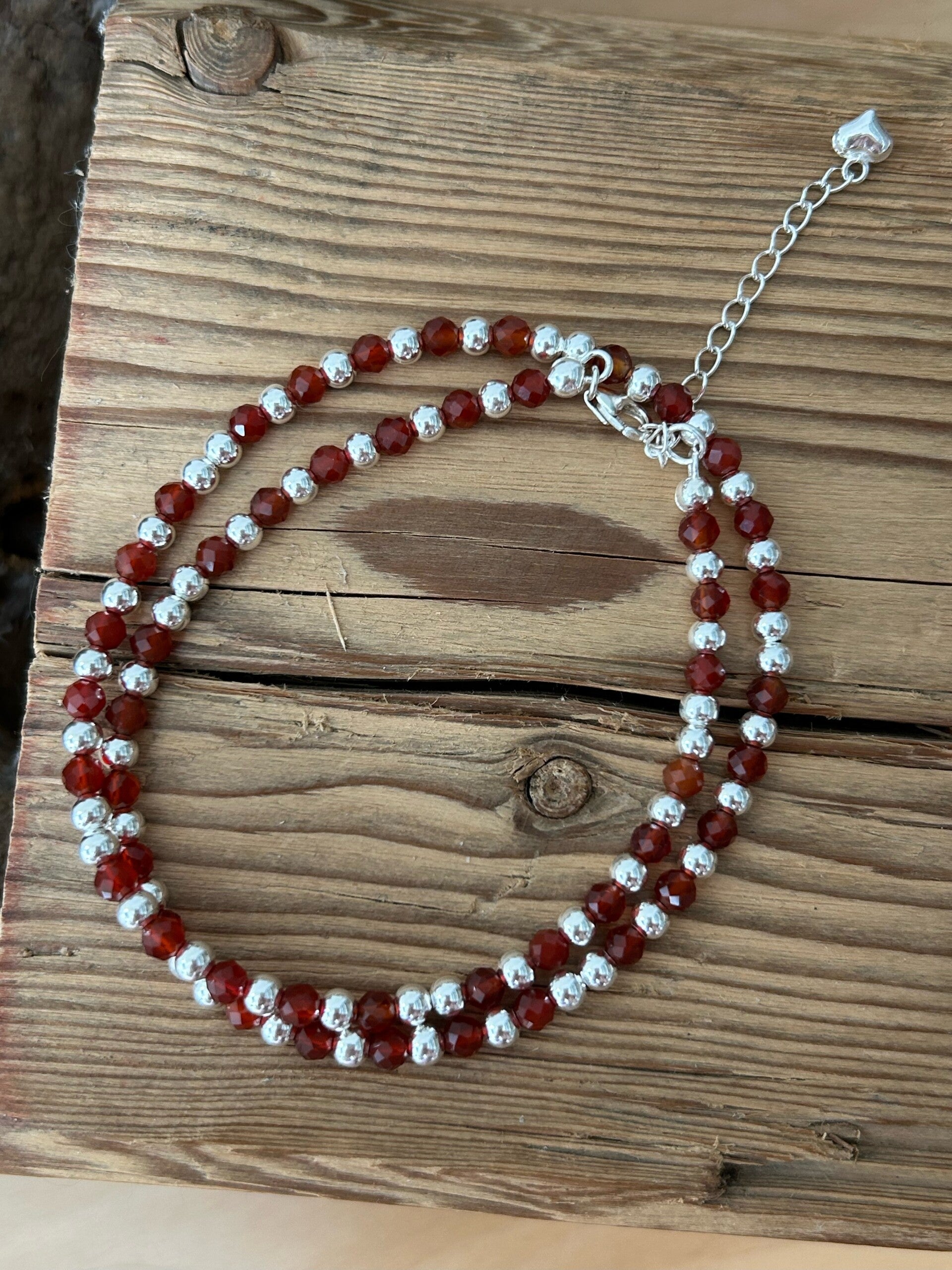 Fussketteli (2-fach) - Karneol (F117)