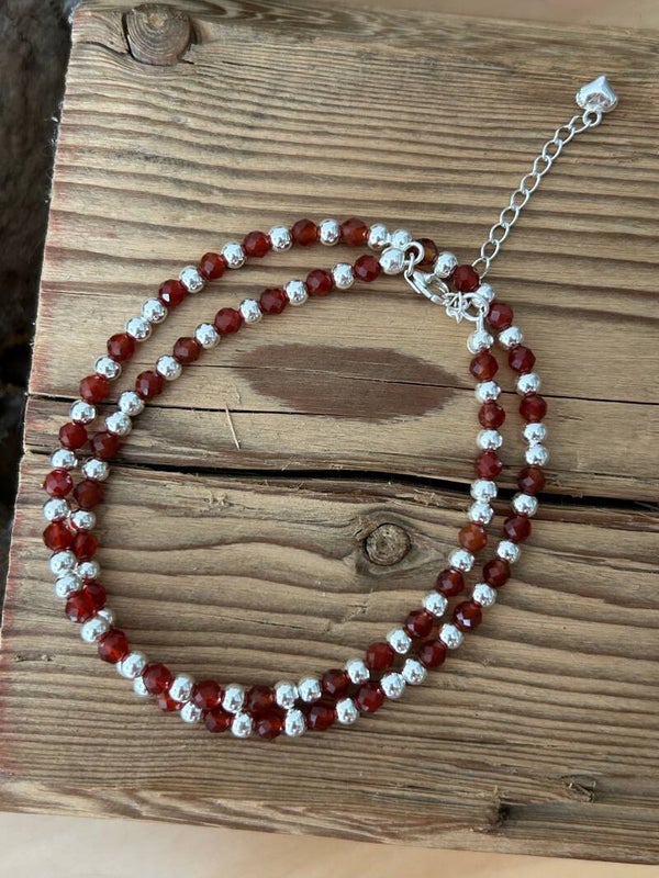 Fussketteli (2-fach) - Karneol (F117)