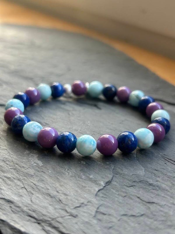 Armband - Hemimorphit, Lapislazuli & Phosphosiderit (A902)