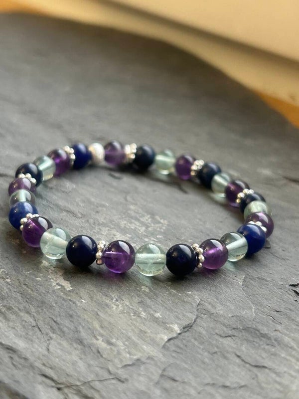 Armband - Amethyst, Fluorit & Sodalith (A914)
