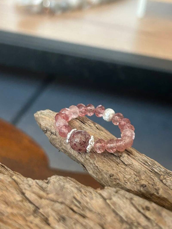 Fingerring - Erdbeerquarz Tansania (R134)