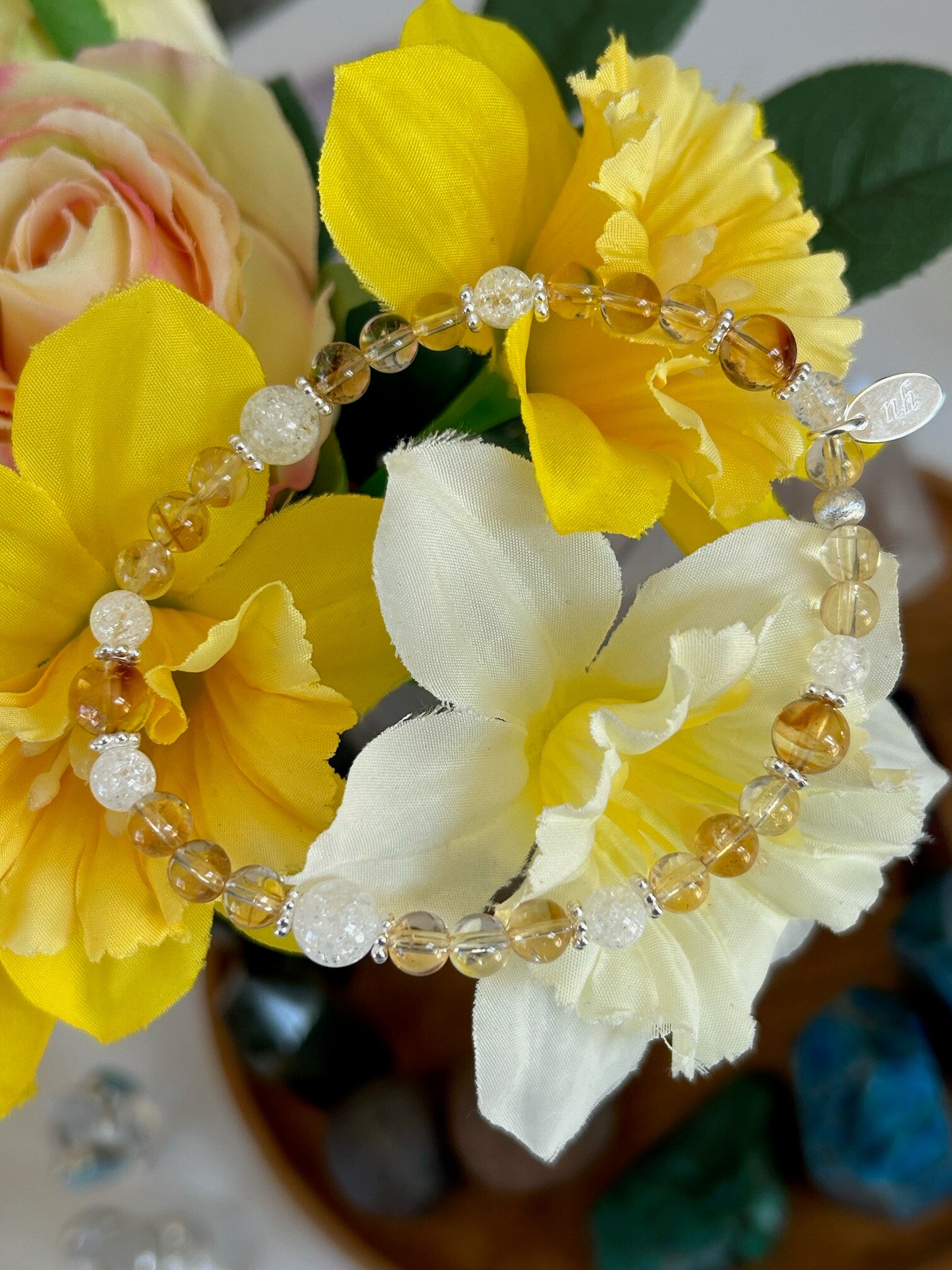 Armband - Citrin / Bergkristall Iris (A516)