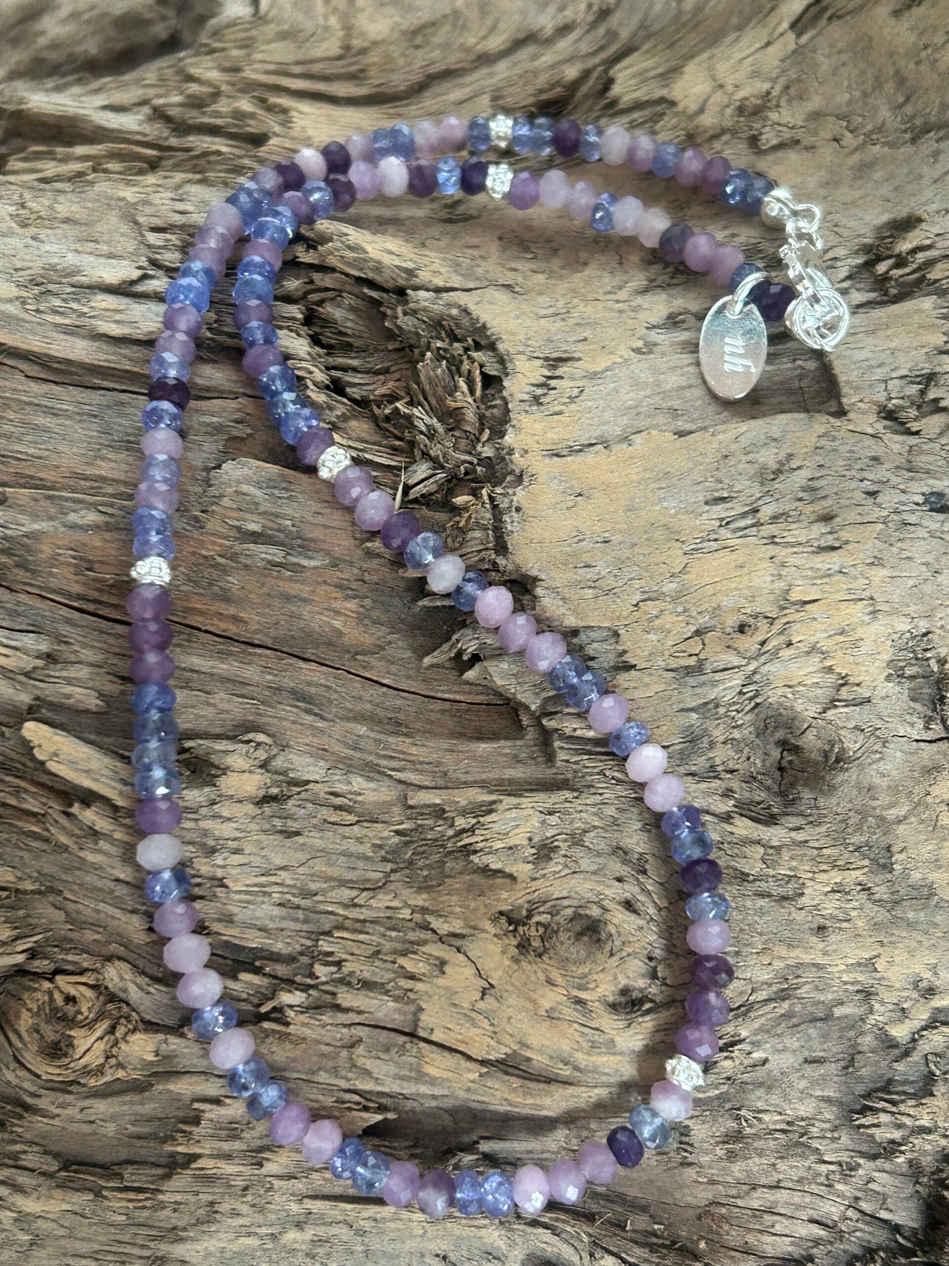 Halskette - Sugilith & Tansanit (H536)