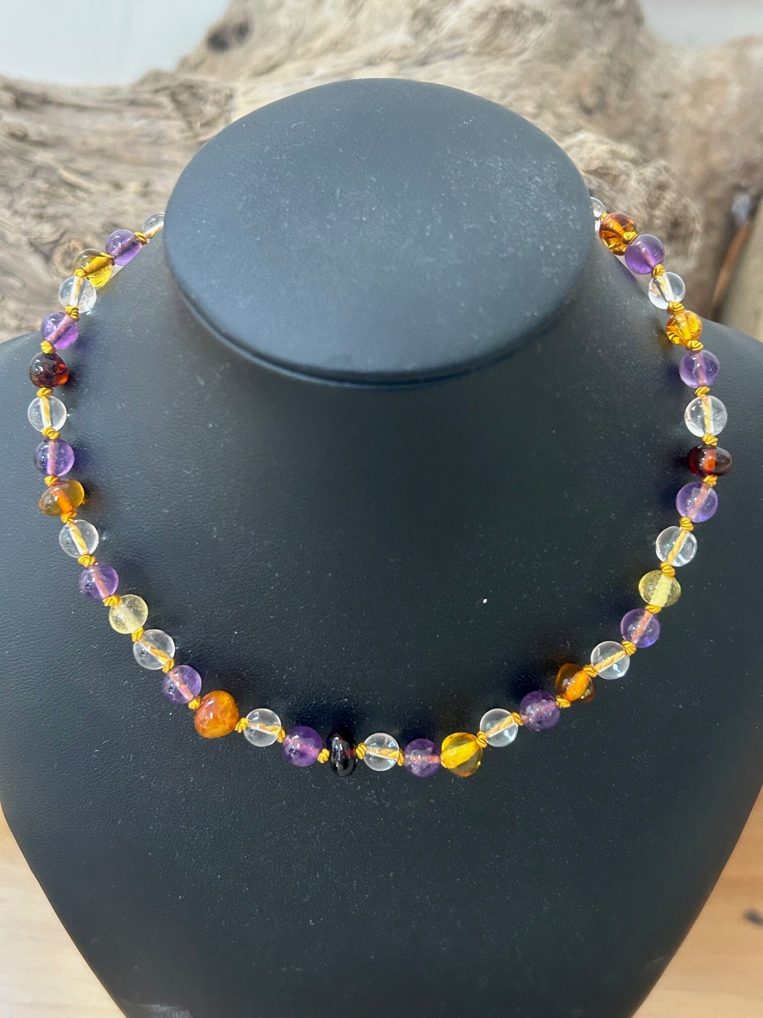 Baby-Halskette - Bernstein Sternzeichen "Steinbock" (H455)