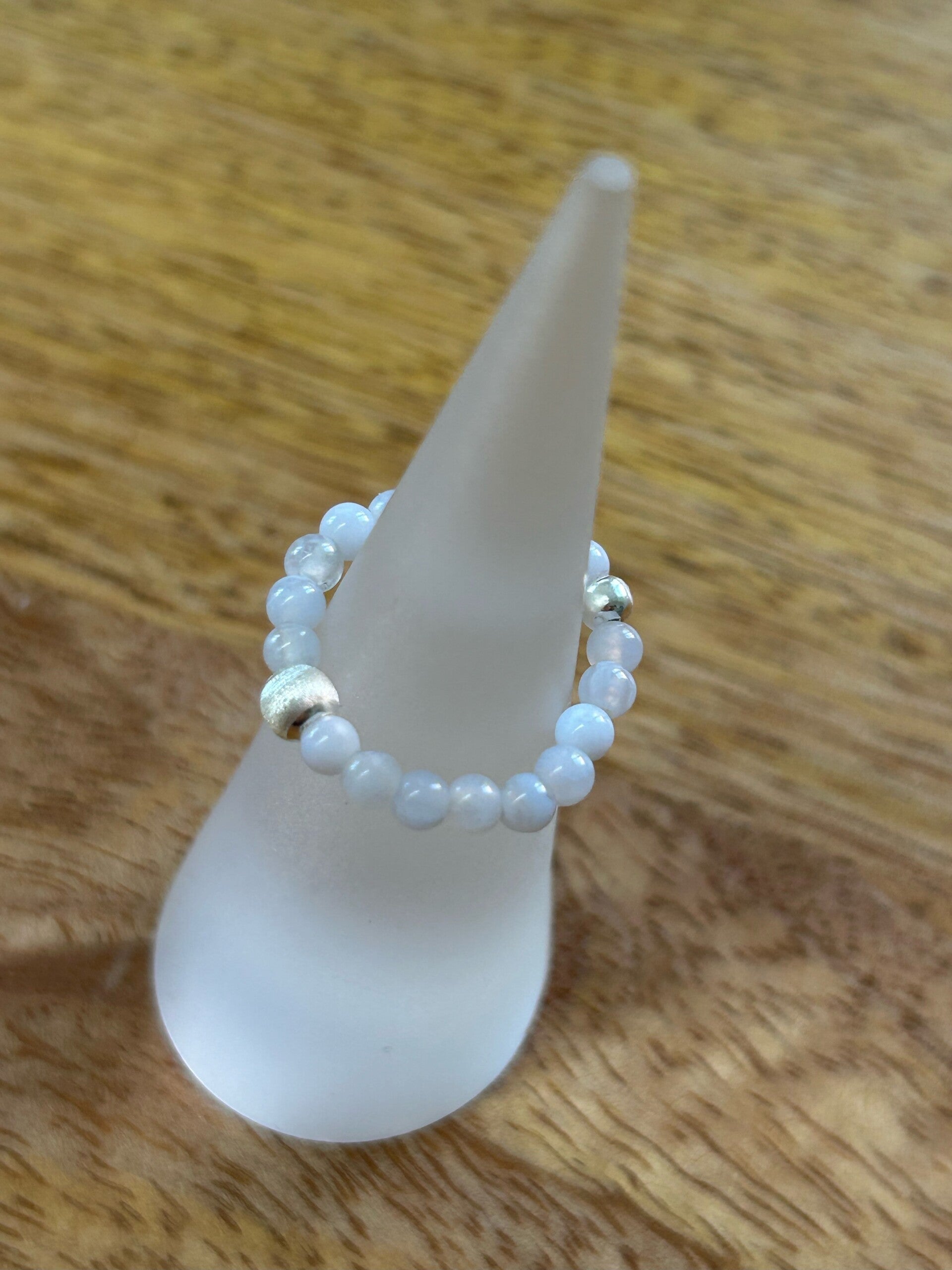 Fingerring - Chalcedon blau (R062)