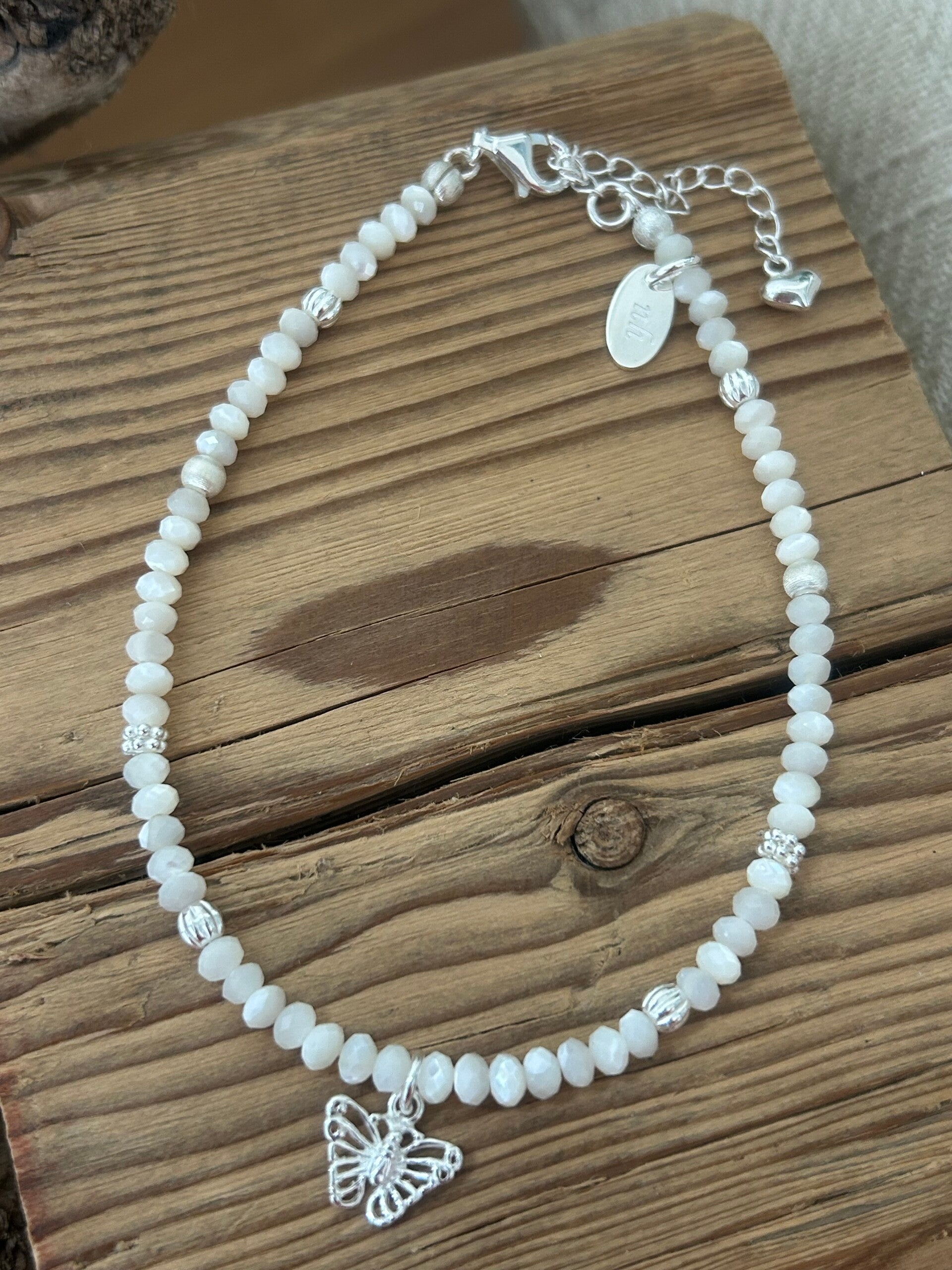 Fussketteli - Perlmutt weiss (F134)