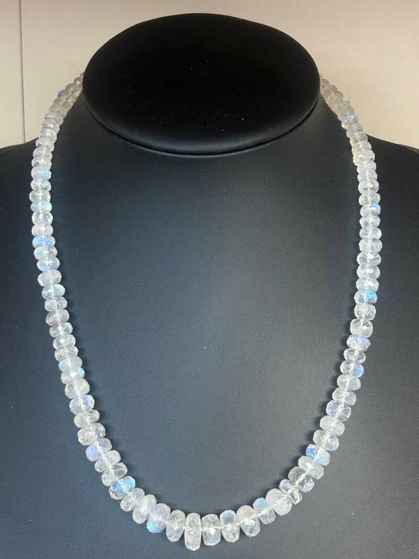 Halskette - Regenbogen-Mondstein (H612)