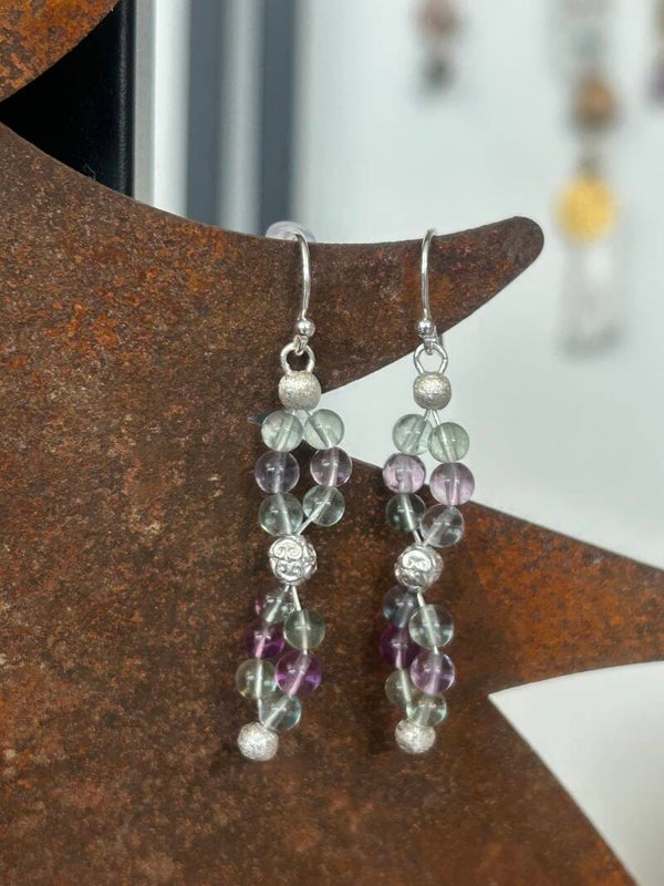 Ohrringe - Fluorit (O577)