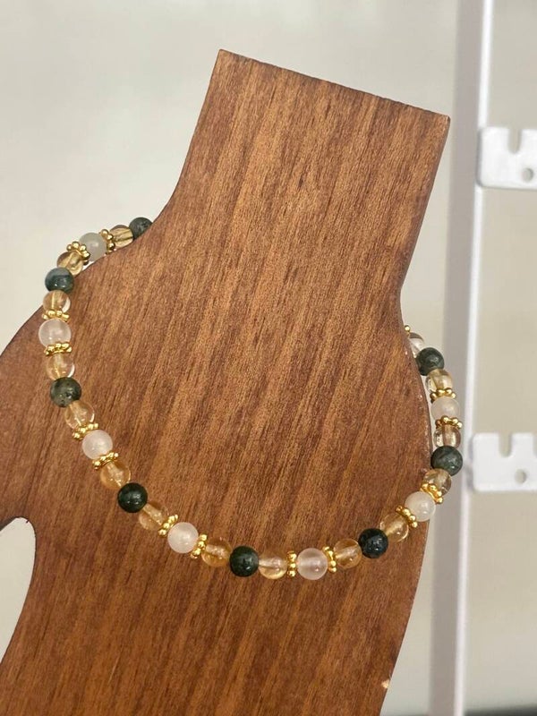 Armband - Citrin, Mondstein & Moosachat (A862)