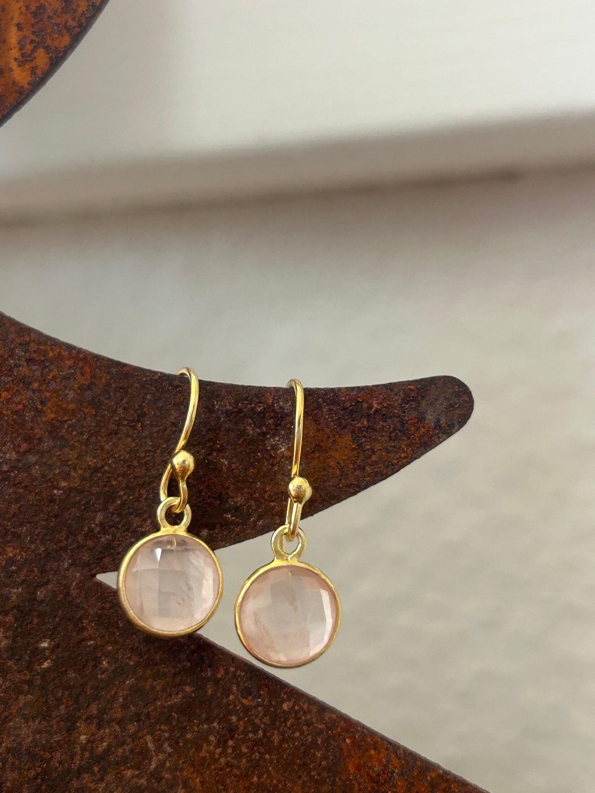 Ohrringe - Rosenquarz (O539)