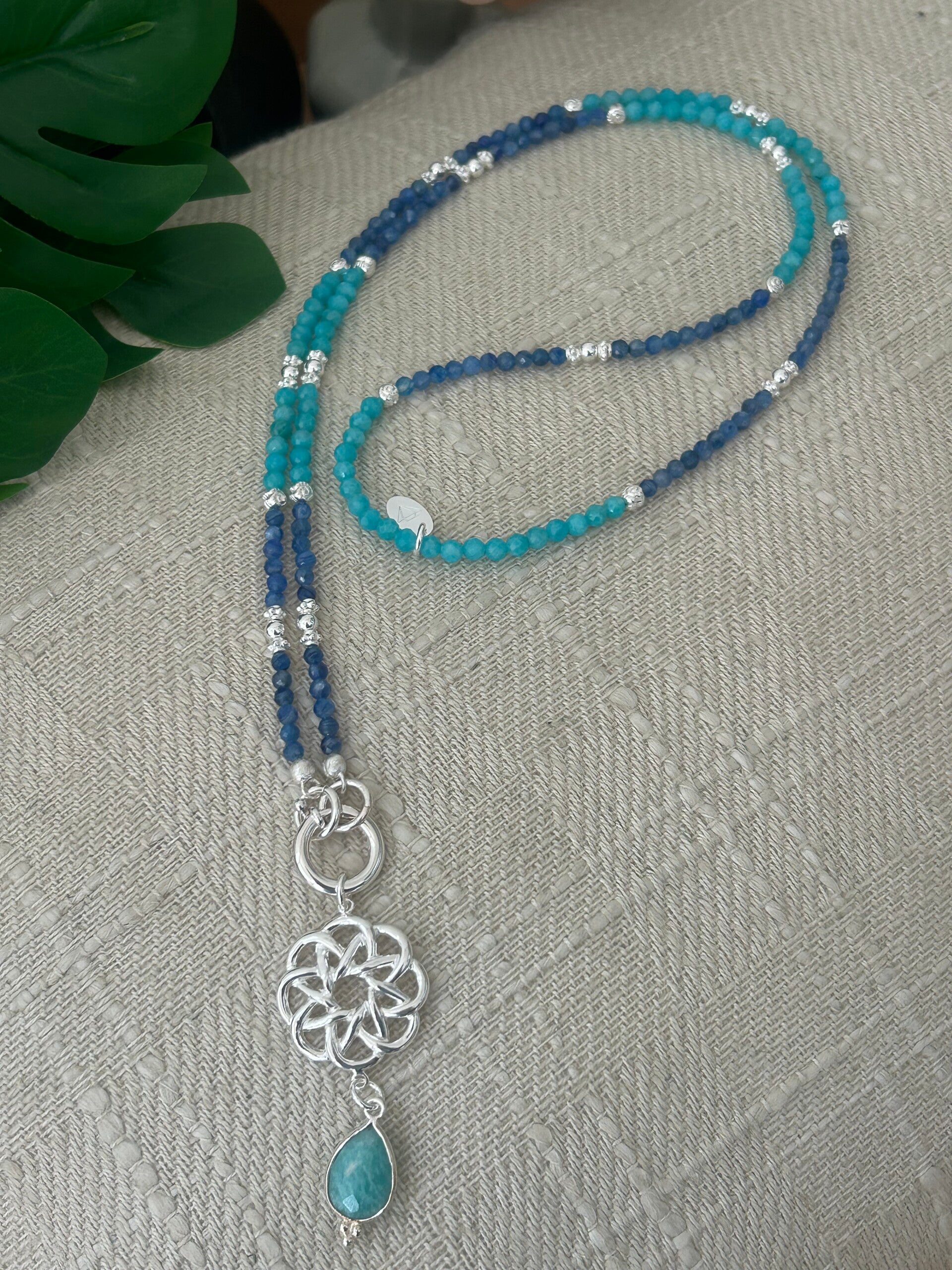 Halskette - Amazonit & Kyanit (H481)