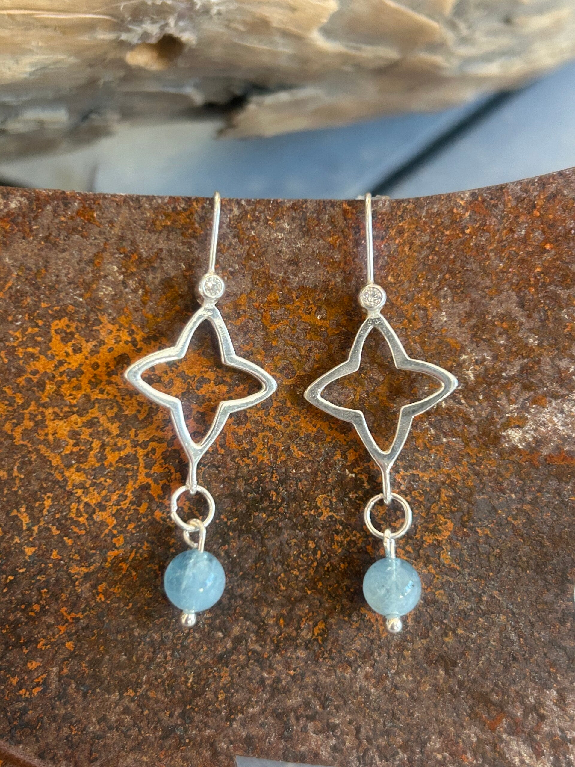 Ohrringe - Aquamarin (O544)