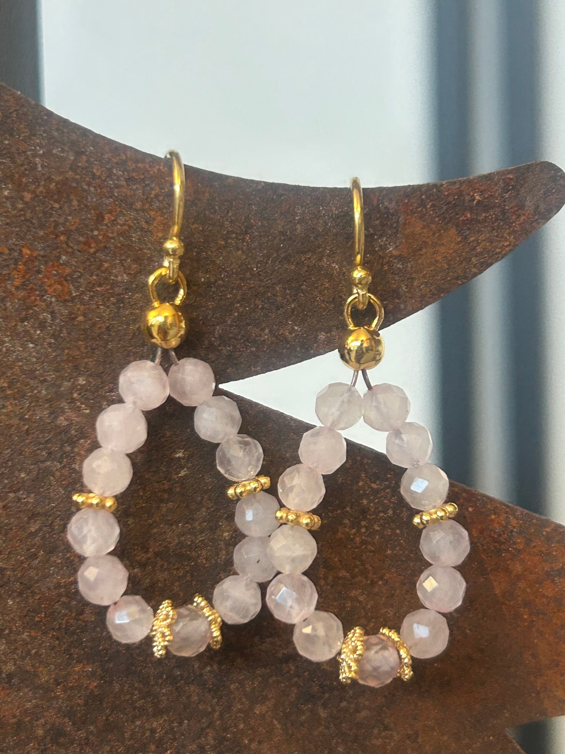 Ohrringe - Rosenquarz (O564)